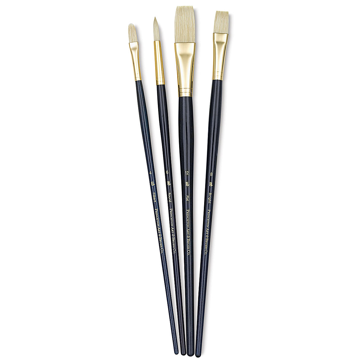 Princeton Real Value Brush Set - 9131, Bristle, Long Handle, Set of 4
