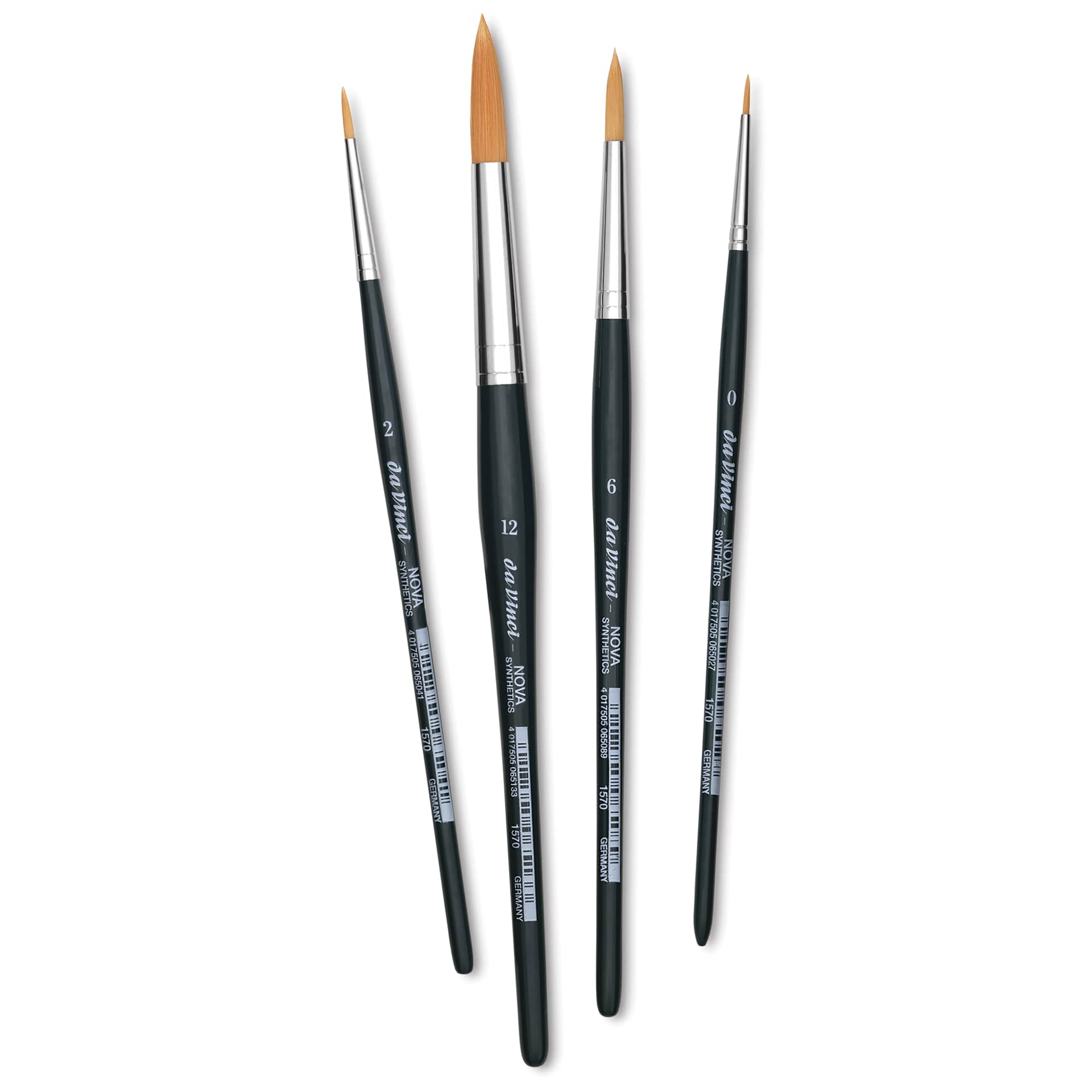 Da Vinci Nova Synthetic Brushes - Set 4219, Round, Short Handle, Set of 4 Da Vinci Nova Synthetic Brushes - Set 4219, Round, Short Handle, Set of 4