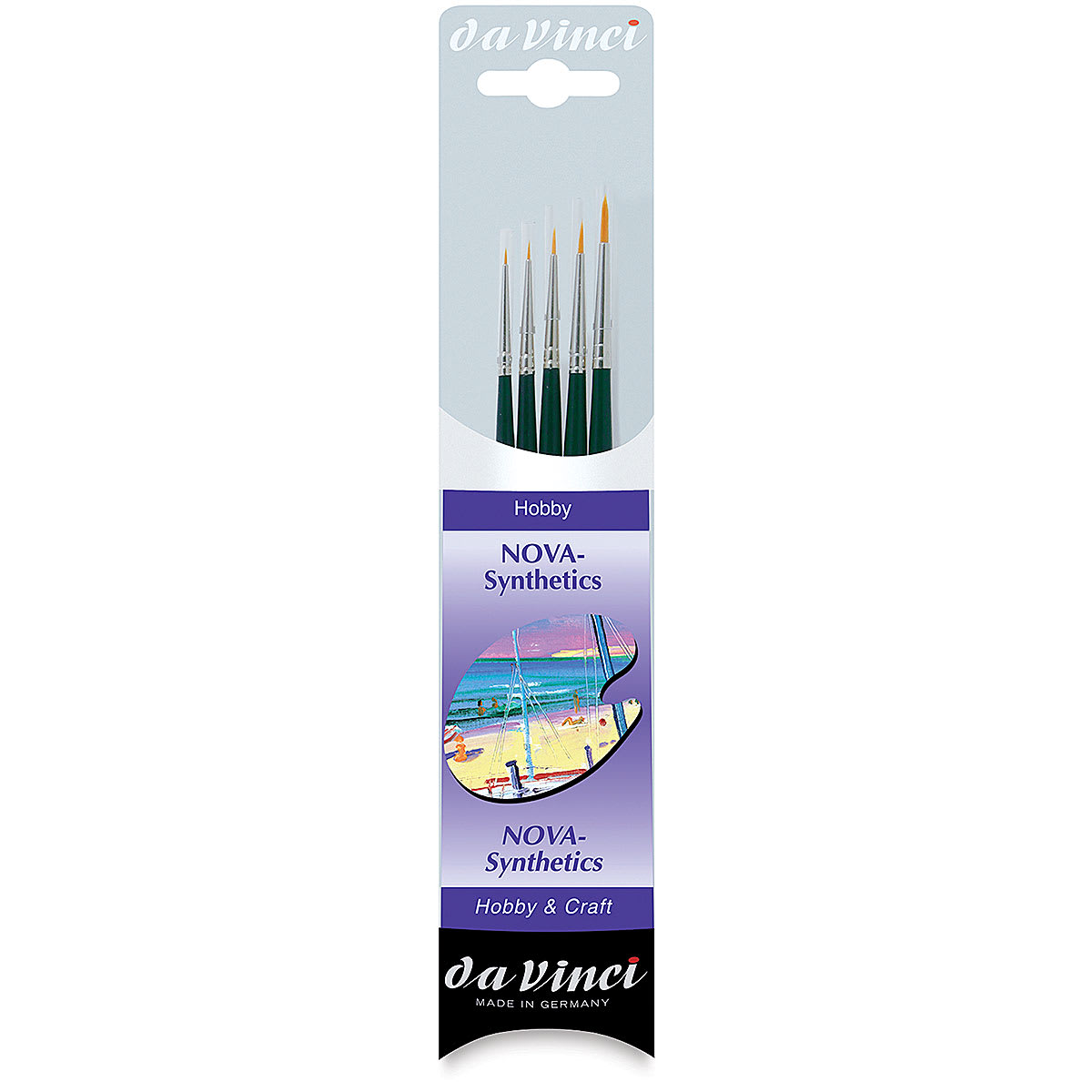 Da Vinci Nova Synthetic Brushes - Miniature Painting Set, Short Handle, Set of 5 Da Vinci Nova Synthetic Brushes - Miniature Painting Set, Short Handle, Set of 5