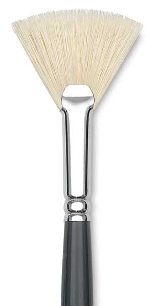 SNAP! Series 9700 Natural Bristle Brushes - Closeup of Fan brush shown