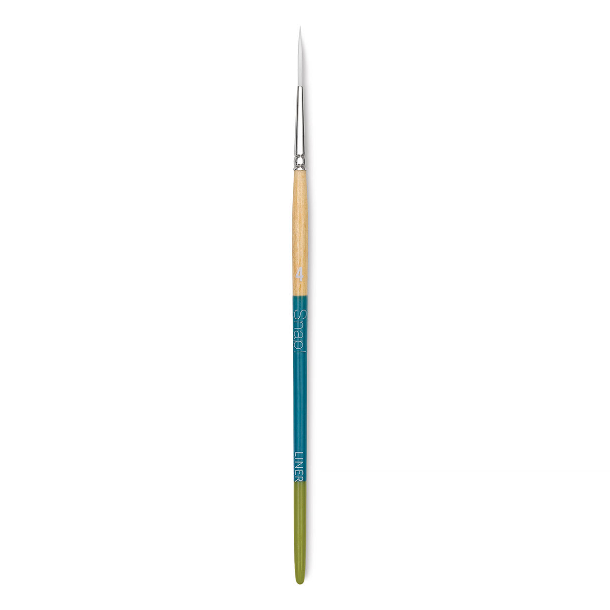 Princeton Snap! White Taklon Brush - Liner, Short Handle, Size 4