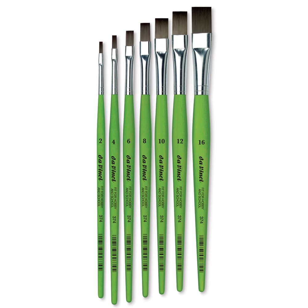 Fit For School & Hobby Brushes - Seven Flat brushes shown upright
Fit For School & Hobby Brushes - Seven Flat brushes shown upright