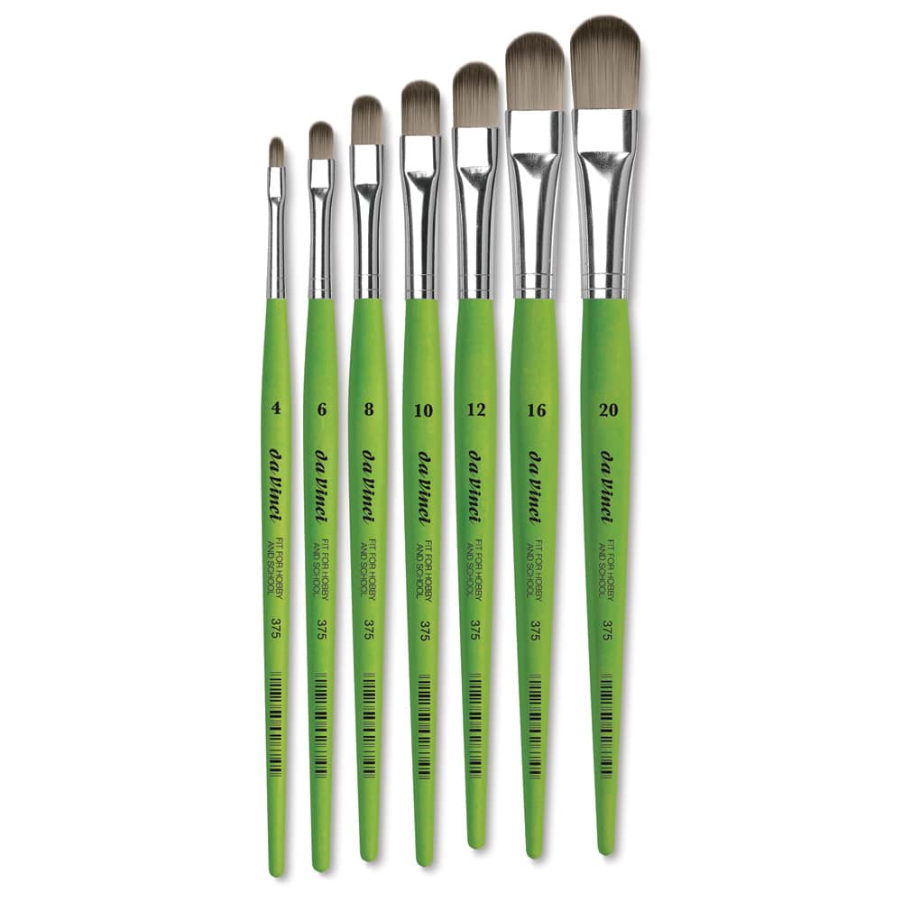 Fit For School & Hobby Brushes - Seven Filbert brushes shown upright
Fit For School & Hobby Brushes - Seven Filbert brushes shown upright