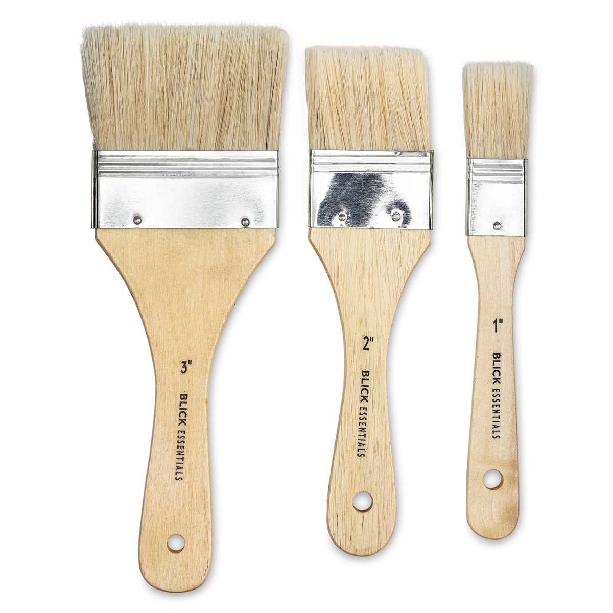 Blick Essentials Value Brush Set - Utility Brushes, Bristle, Set of 3 Blick Essentials Value Brush Set - Utility Brushes, Bristle, Set of 3