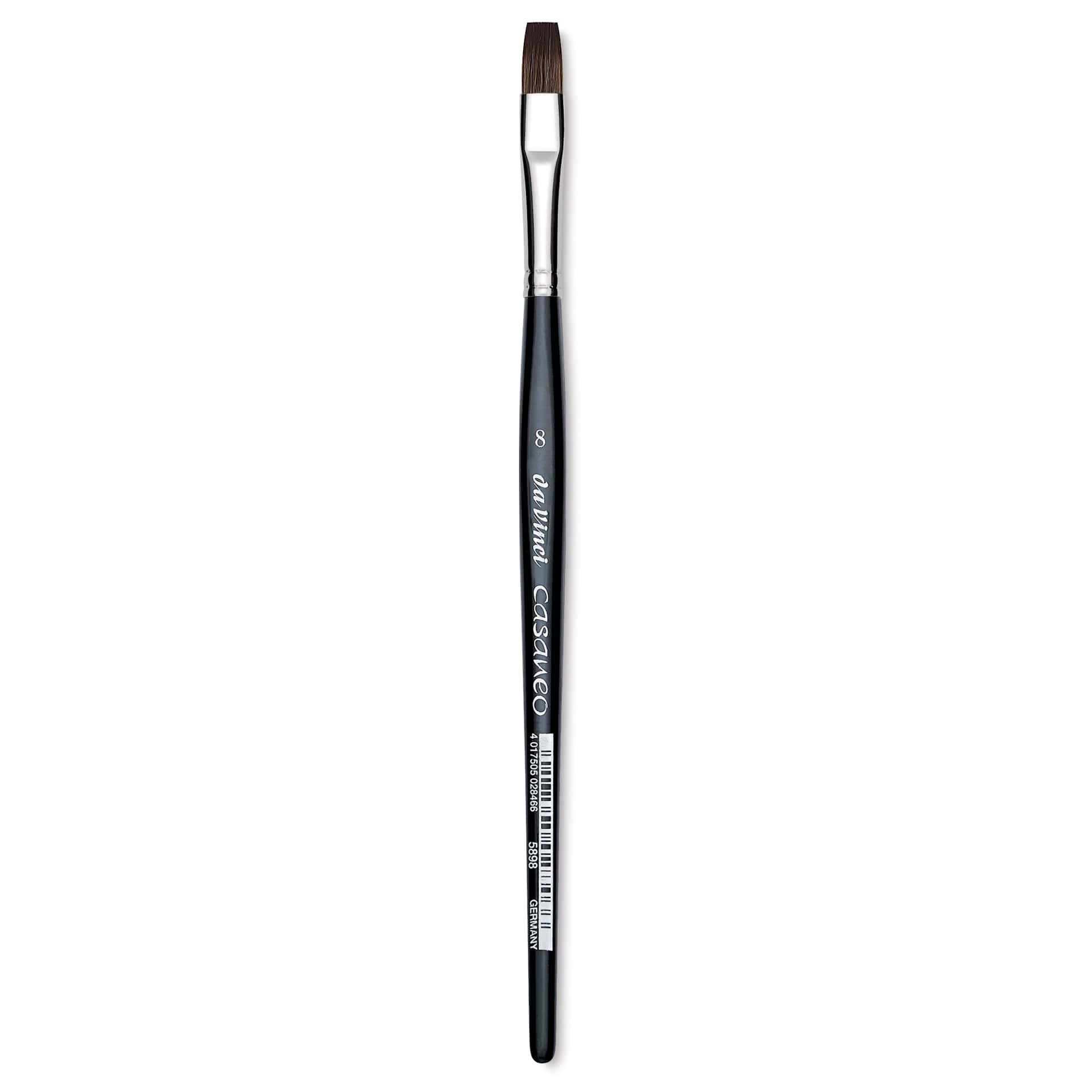 Da Vinci Casaneo Synthetic Squirrel Watercolor Brush - Flat, Size 8, Short Handle, Synthetic