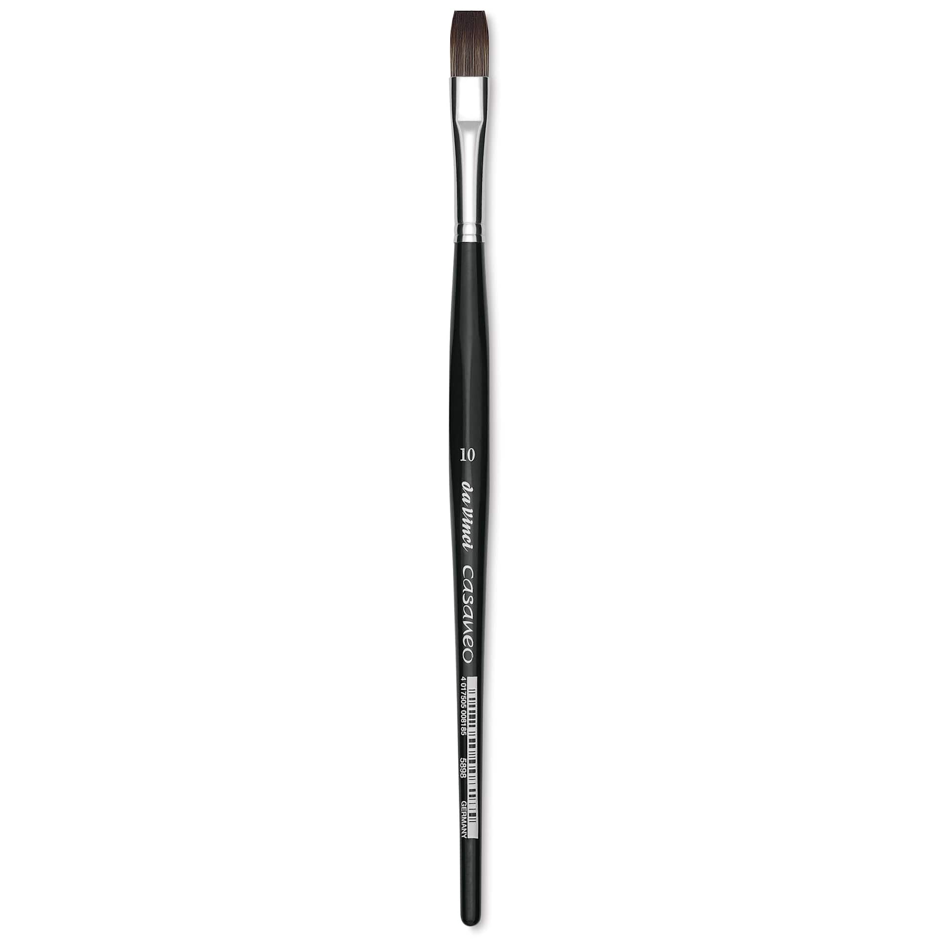 Da Vinci Casaneo Synthetic Squirrel Watercolor Brush - Flat, Size 10, Short Handle, Synthetic
