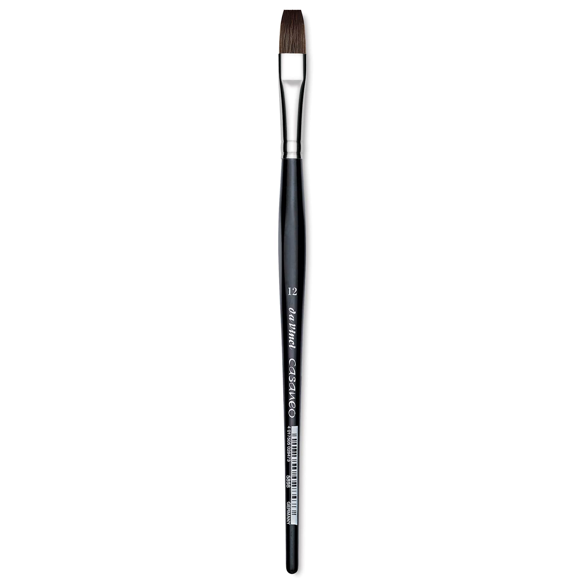 Da Vinci Casaneo Synthetic Squirrel Watercolor Brush - Flat, Size 12, Short Handle, Synthetic