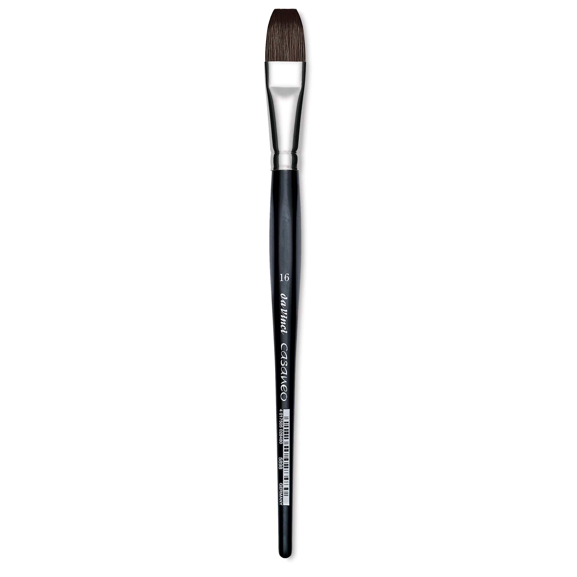 Da Vinci Casaneo Synthetic Squirrel Watercolor Brush - Flat, Size 16, Short Handle, Synthetic
