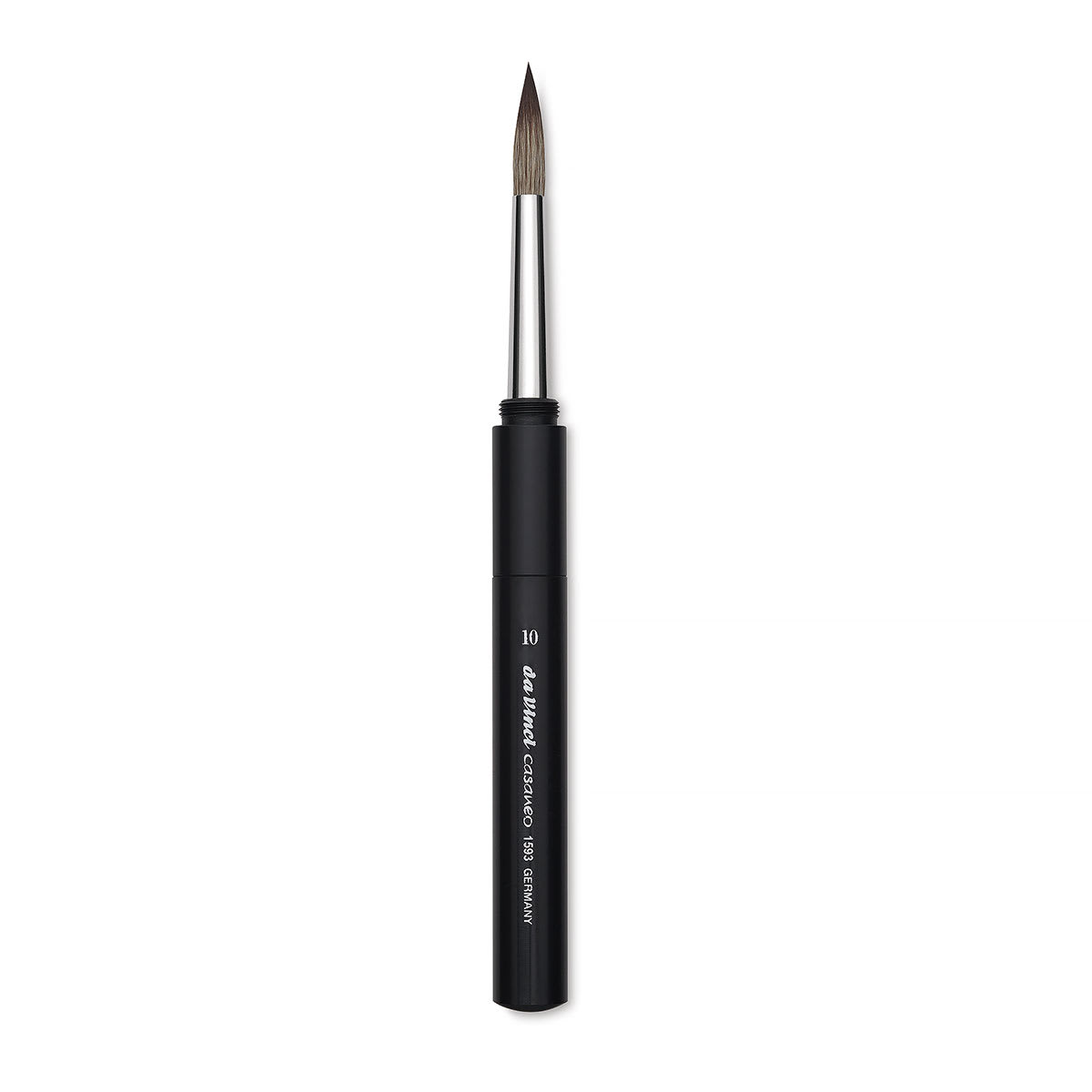 Da Vinci Casaneo Synthetic Squirrel Watercolor Brush - Travel Round, Size 10, Short Handle 