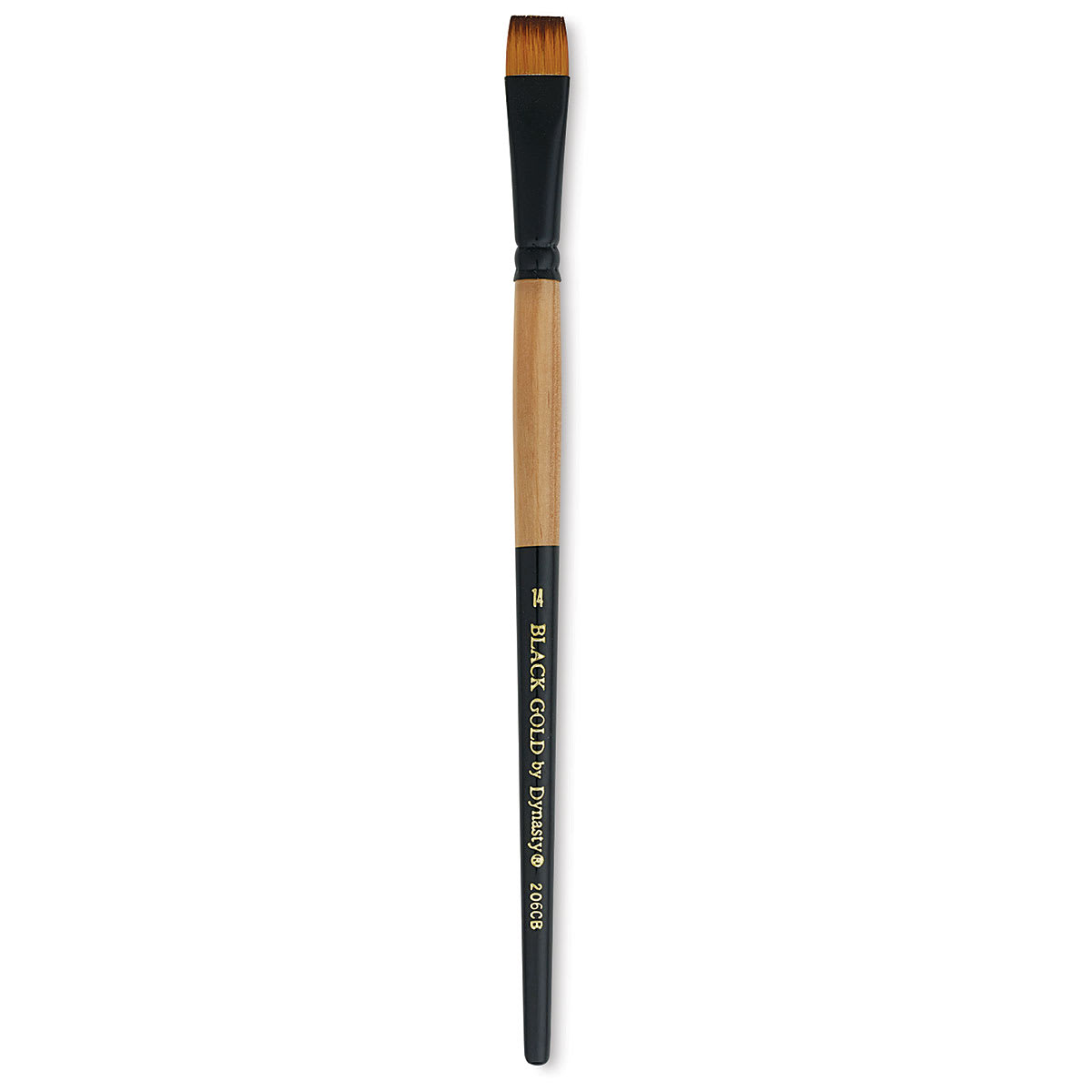 Dynasty Black Gold Brush - Chisel Blender, Short Handle, Size 14