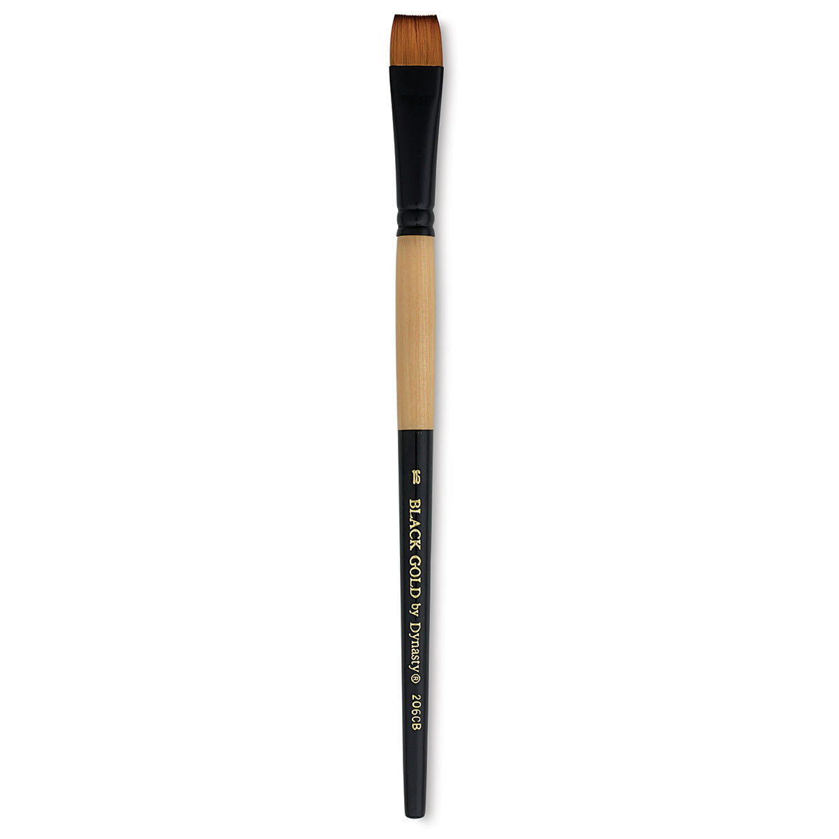 Dynasty Black Gold Brush - Chisel Blender, Short Handle, Size 16