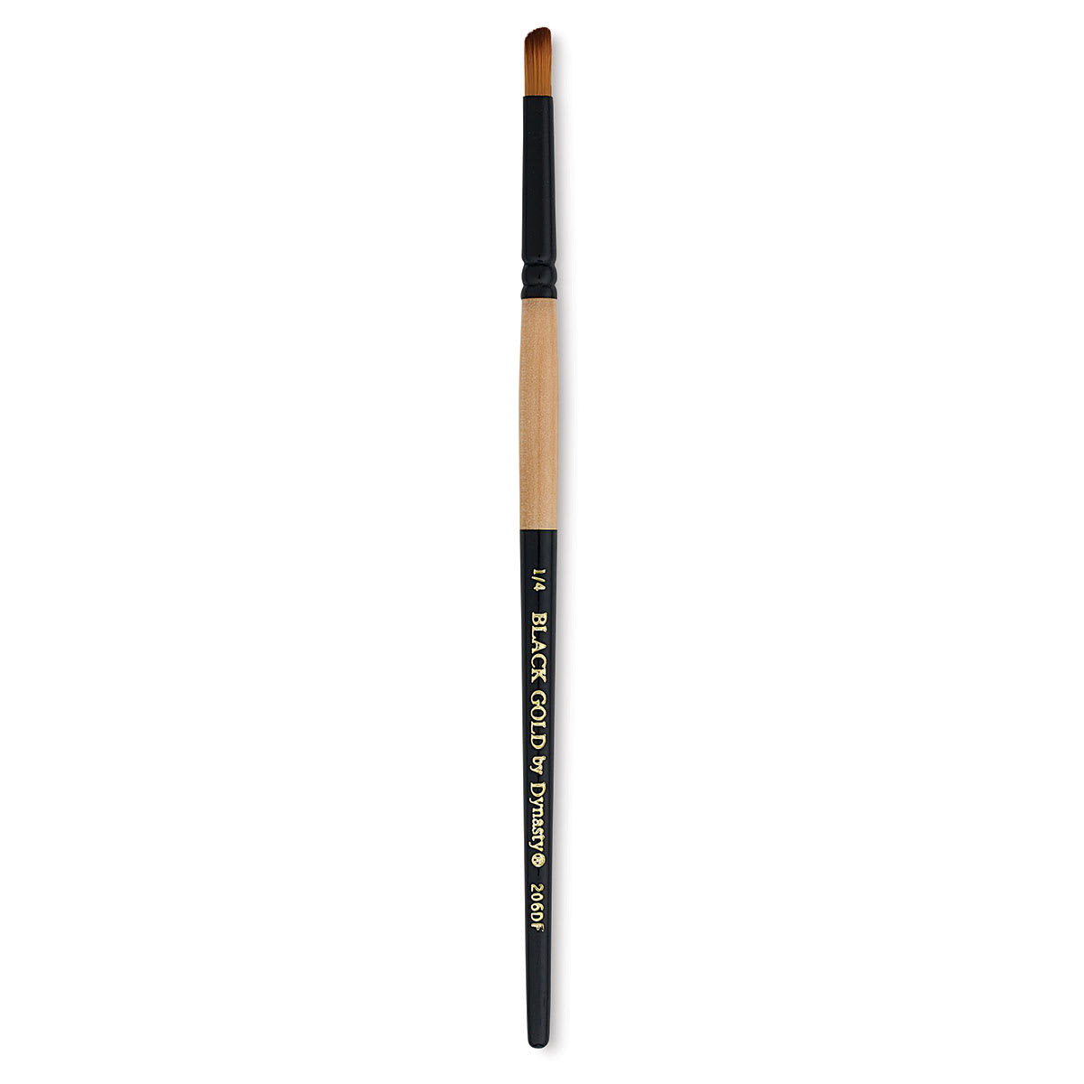 Dynasty Black Gold Brush - Deerfoot, Short Handle, Size 1/4"