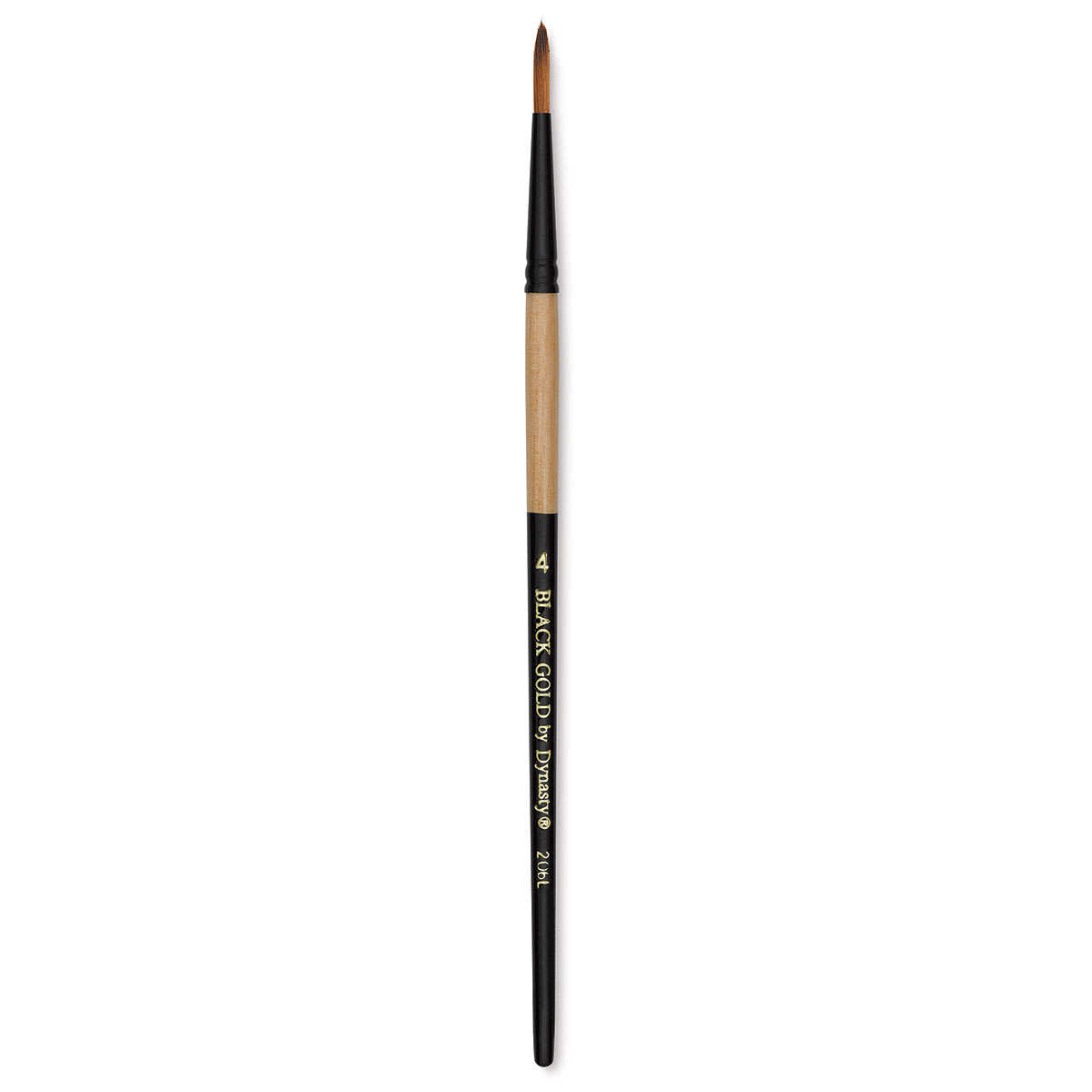 Dynasty Black Gold Brush - Liner, Short Handle, Size 4