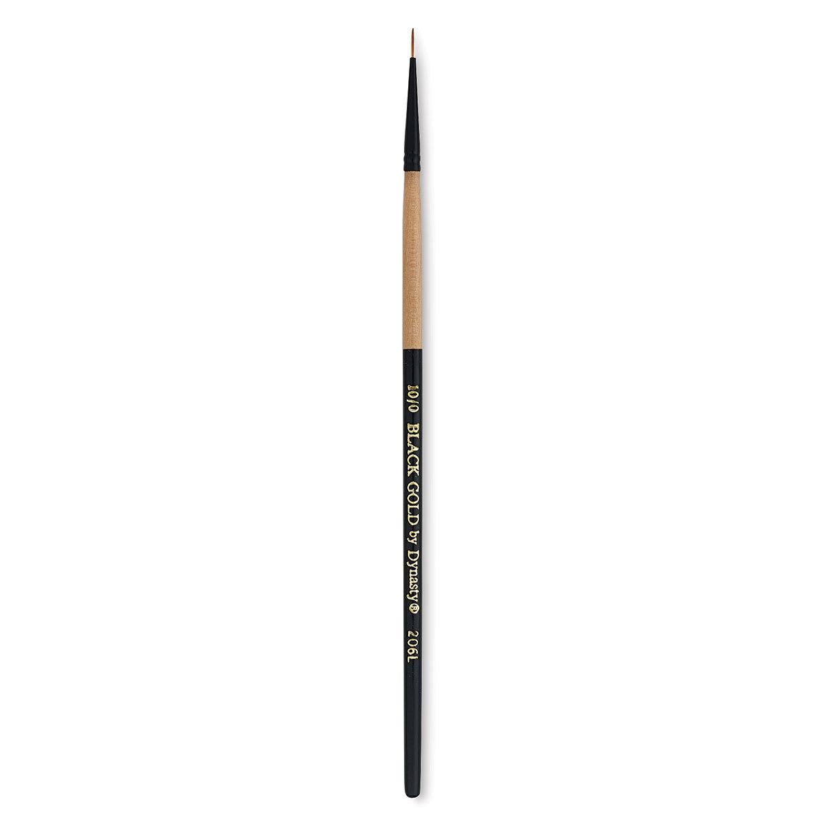 Dynasty Black Gold Brush - Liner, Short Handle, Size 10/0