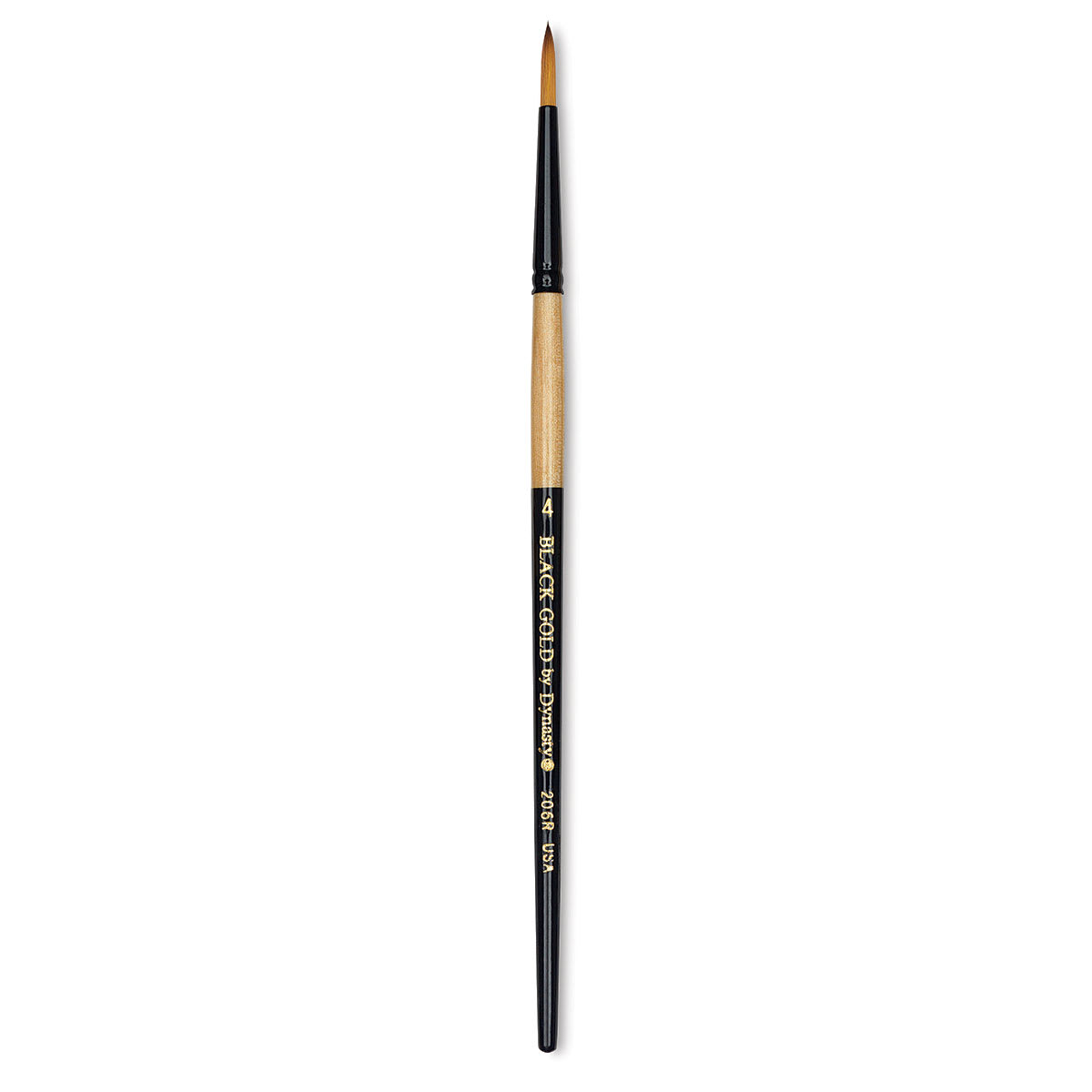 Dynasty Black Gold Brush - Round, Short Handle, Size 4