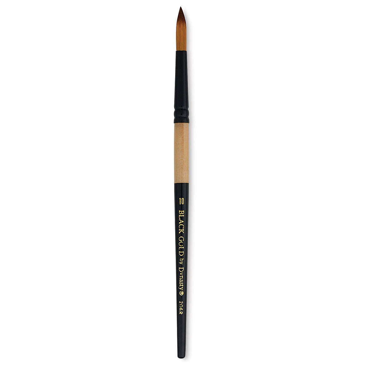 Dynasty Black Gold Brush - Round, Short Handle, Size 10