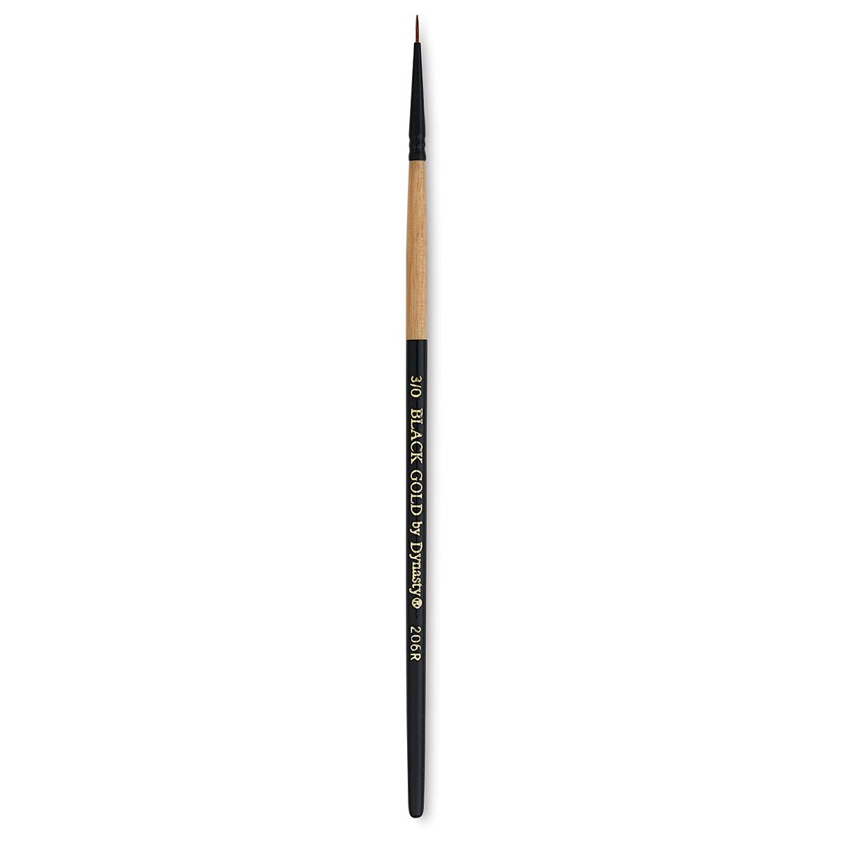 Dynasty Black Gold Brush - Round, Short Handle, Size 3/0