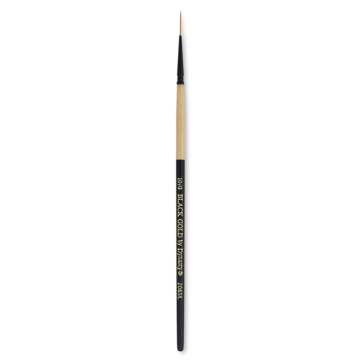 Dynasty Black Gold Brush - Script, Short Handle, Size 10/0
