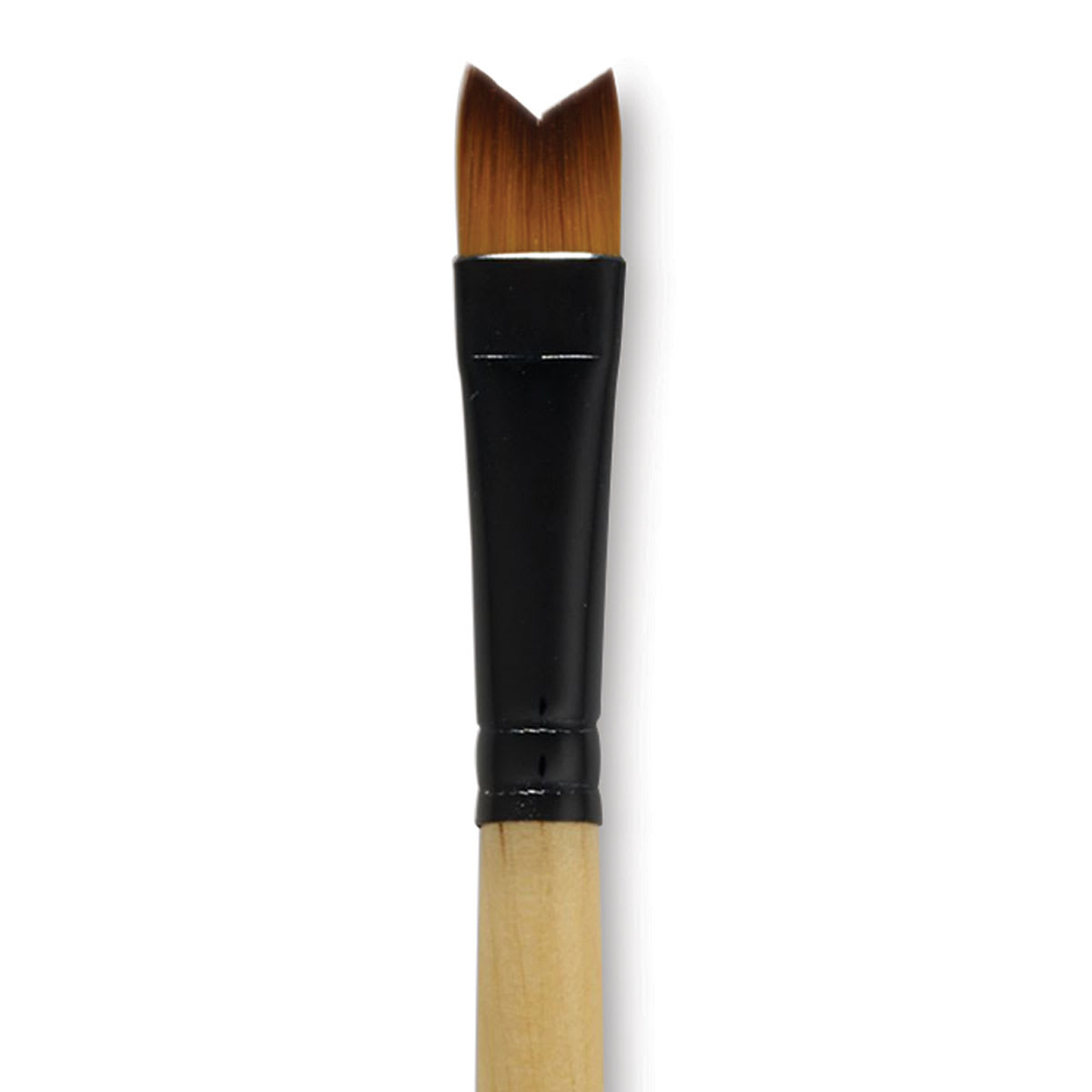 Dynasty Black Gold Brush - Whale's Tail, Short Handle, Size 1/2" close up
