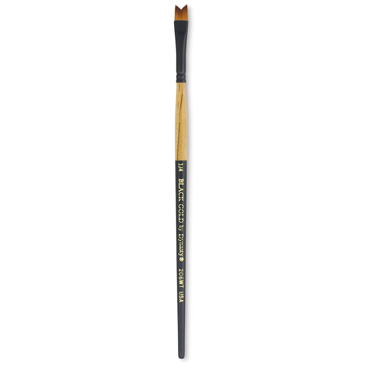 Dynasty Black Gold Brush - Whale's Tail, Short Handle, Size 1/4"