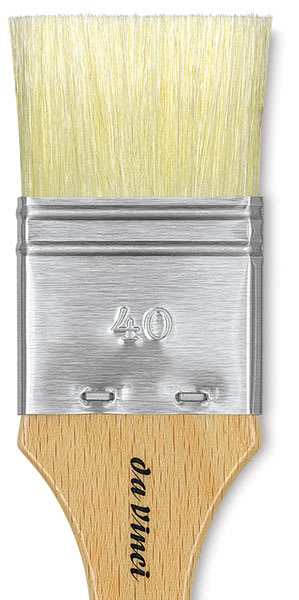 Da Vinci Maestro 2 Hog Bristle Brush - Mottler Standard, Short Handle, Size 40 close up