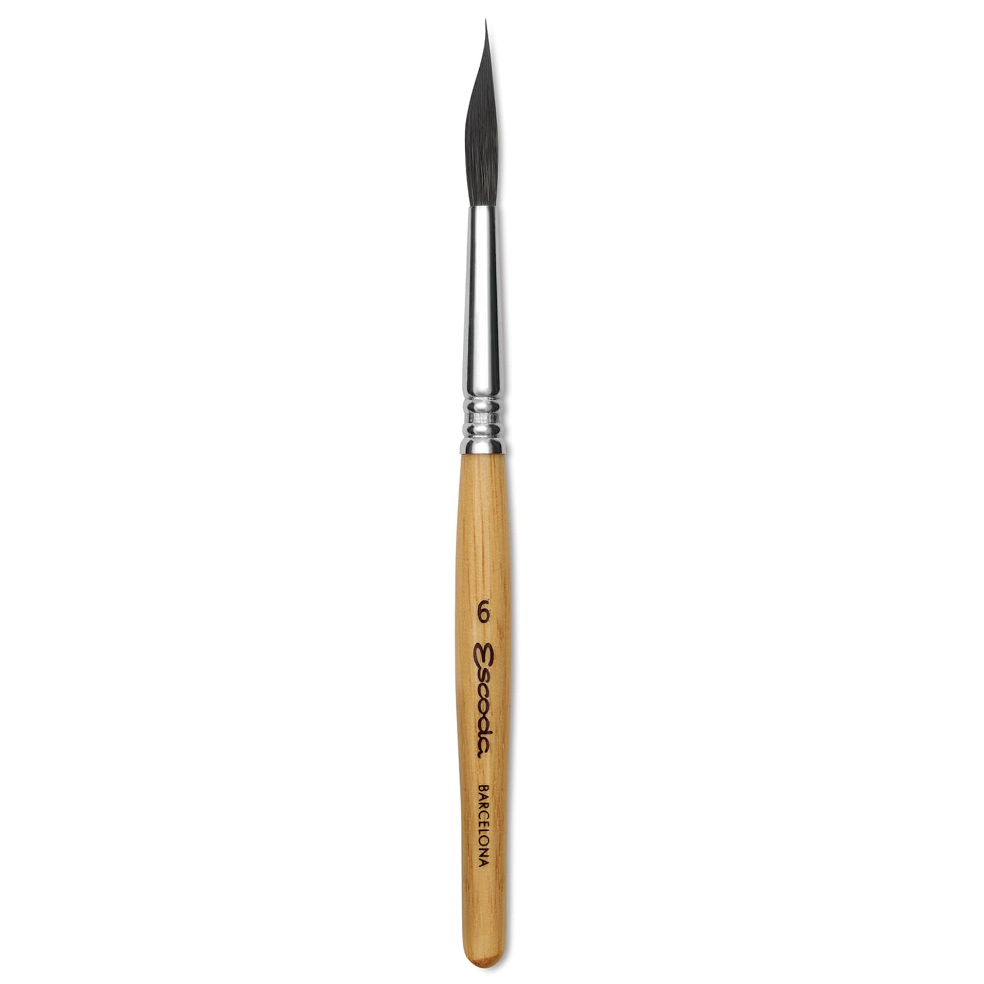 Escoda Squirrel Hair Ceramic Brush - Round Slanting, Size 6