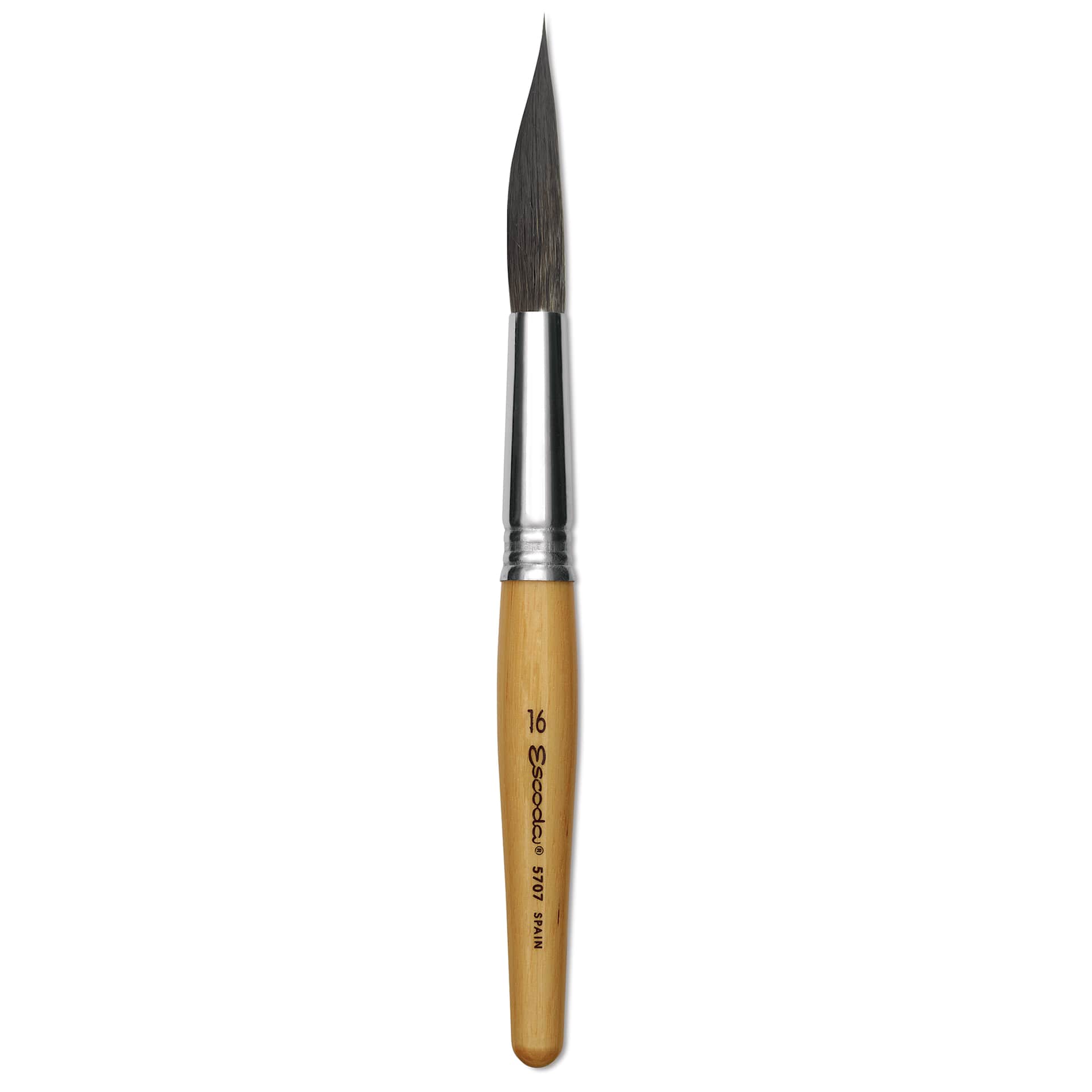 Escoda Squirrel Hair Ceramic Brush - Round Slanting, Size 16
