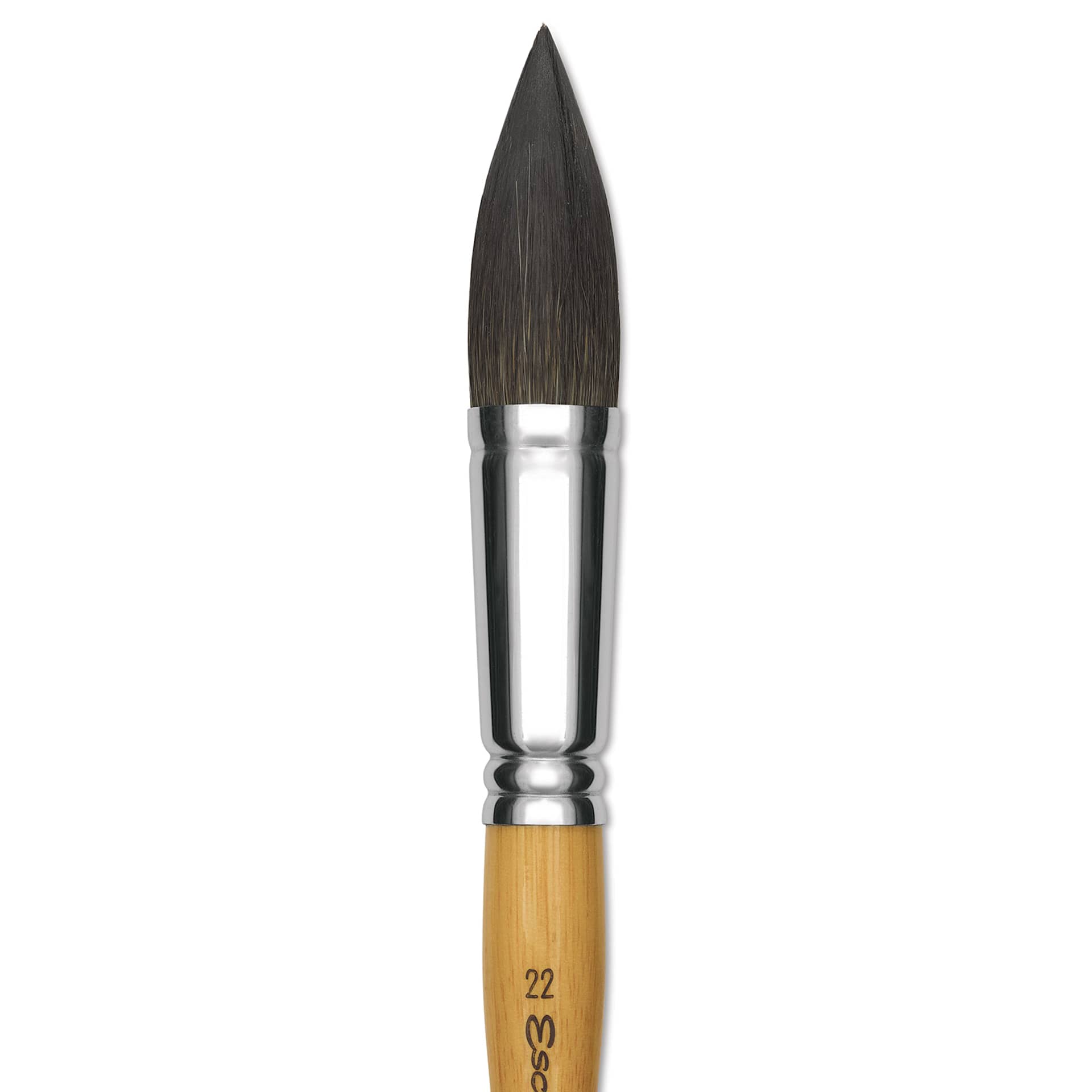Escoda Squirrel Hair Ceramic Brush - Full Body Oval, Size 22 (Close-up of brush)