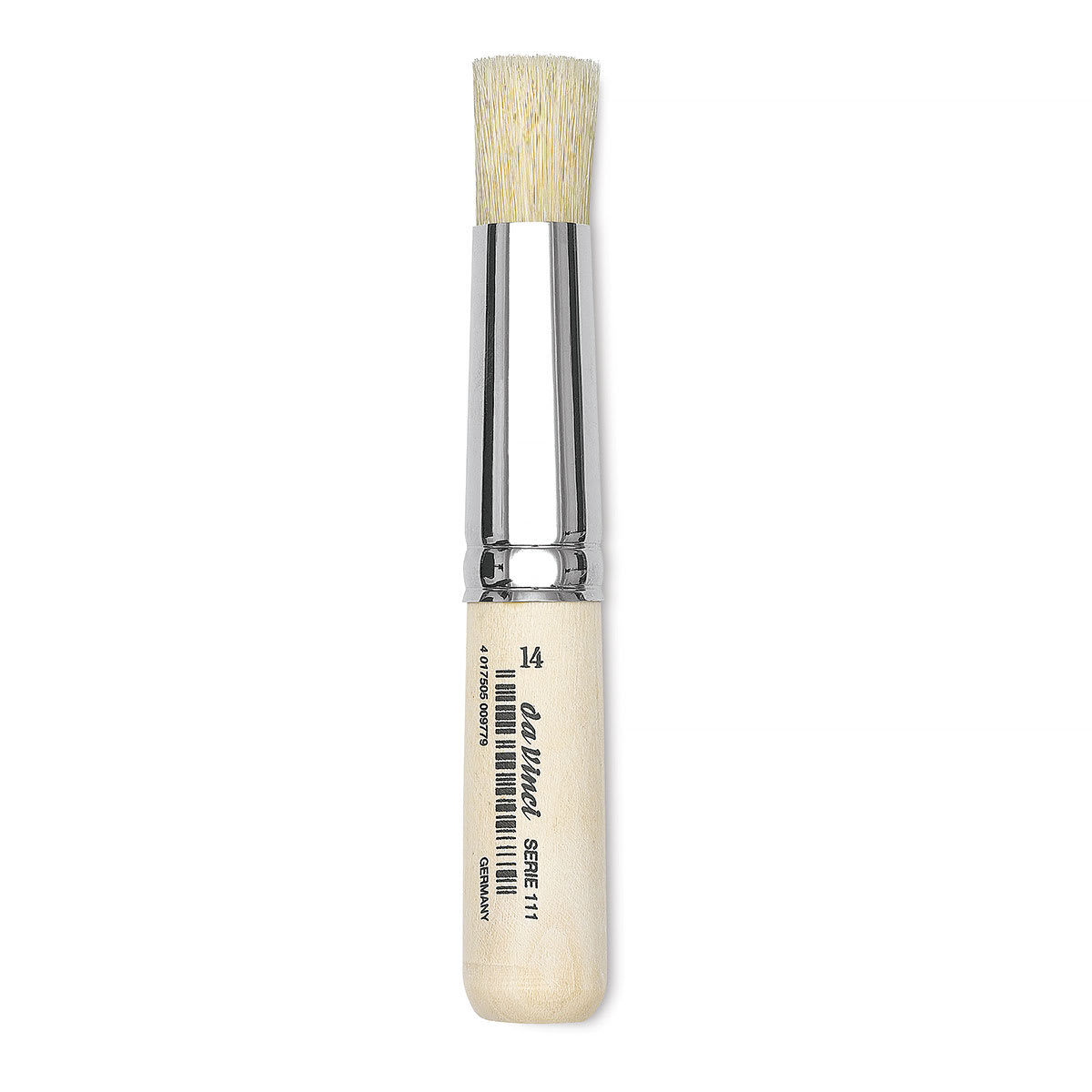 Da Vinci Artist Bristle Brush - Stencil Brush, Extra Short Handle, Size 14