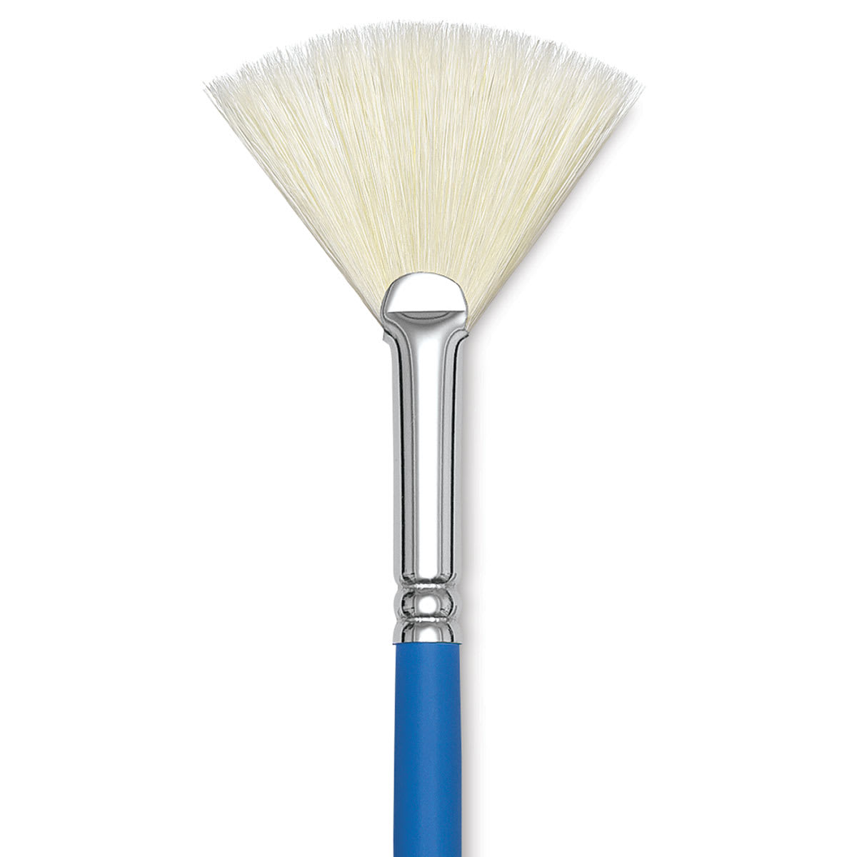 Princeton Select Off-White Synthetic Brush - Fan, Short Handle, Size 4, close-up Princeton Select Off-White Synthetic Brush - Fan, Short Handle, Size 4, close-up
