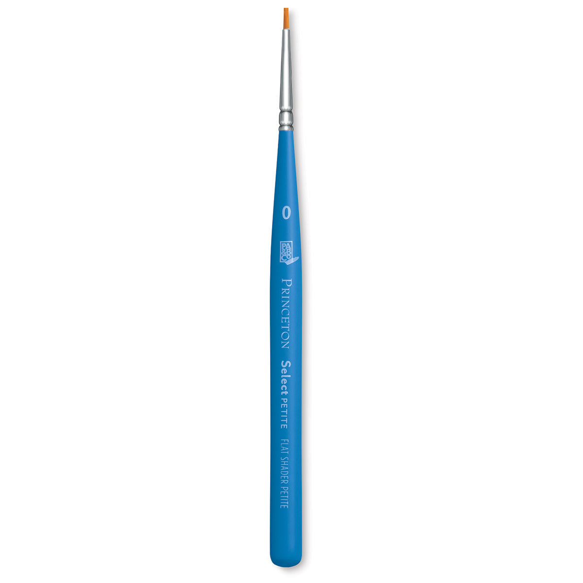 Princeton Select Synthetic Brush - Flat Shader, Mini Handle, Size 0 (full length)