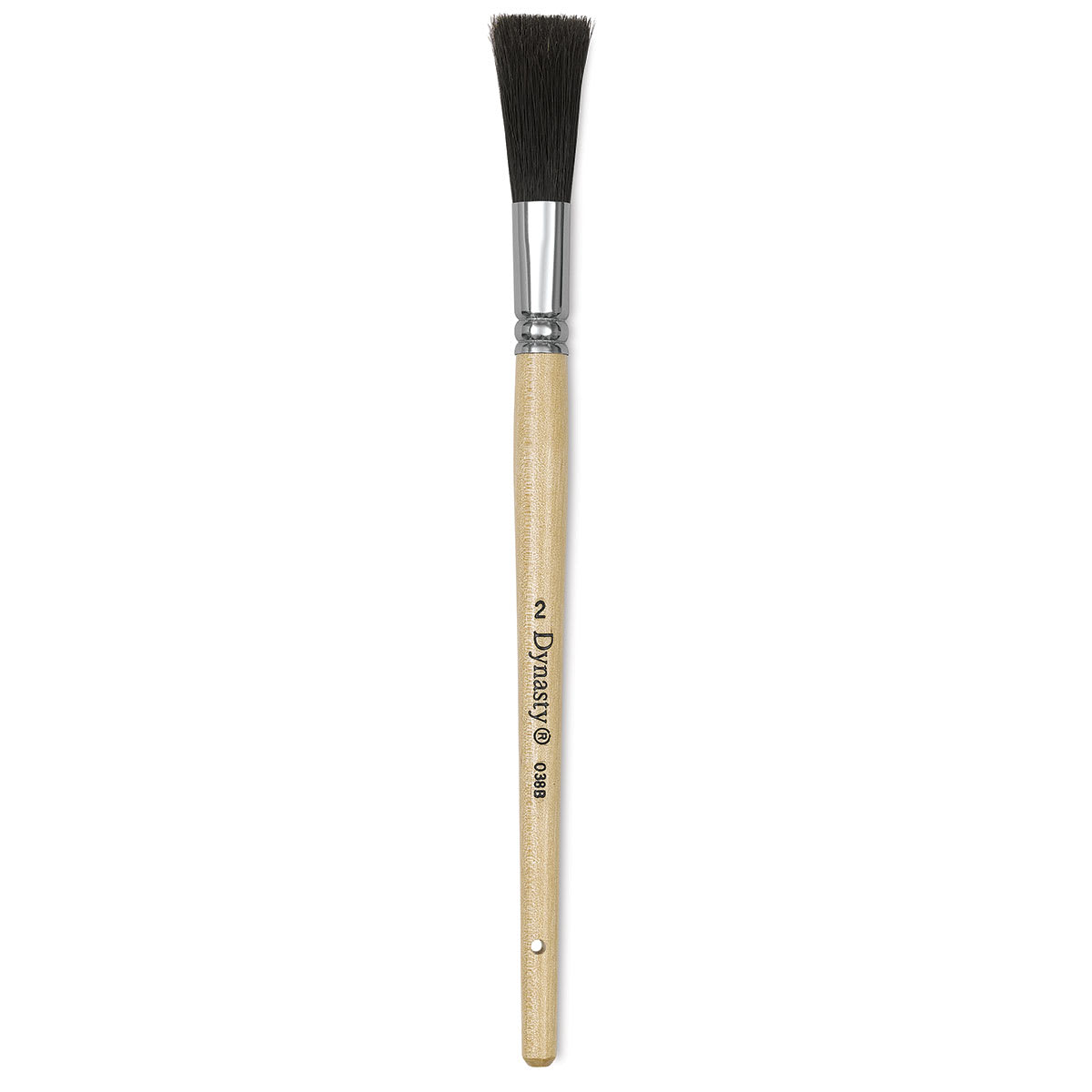 Dynasty Red-Letter Black Bristle Brush - Oval Sash, Long Handle, Size 2