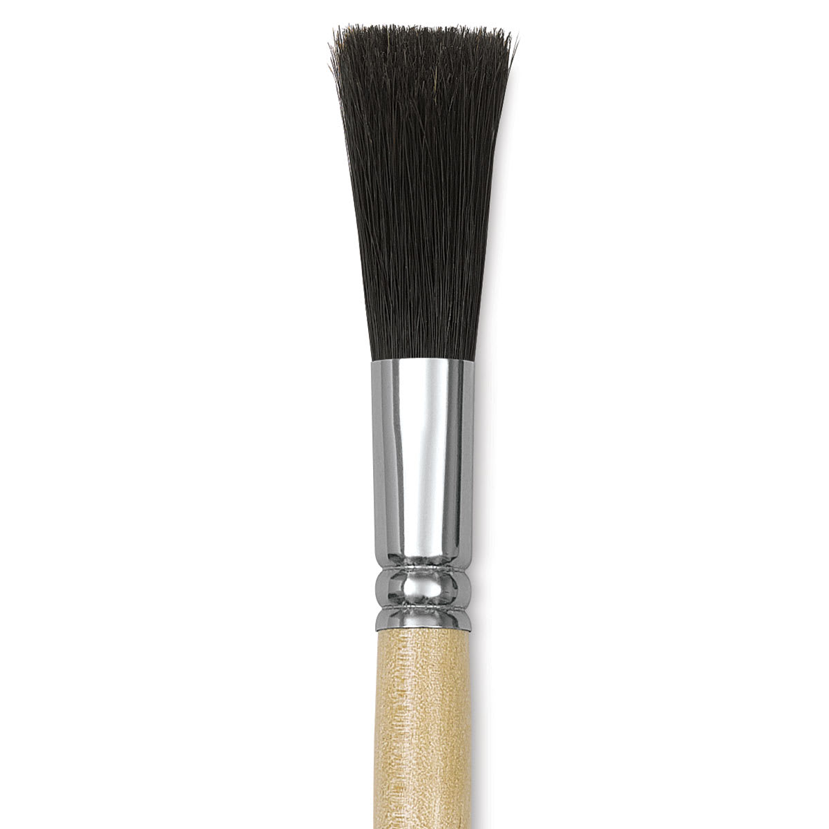Dynasty Red-Letter Black Bristle Brush - Oval Sash, Long Handle, Size 2 close up