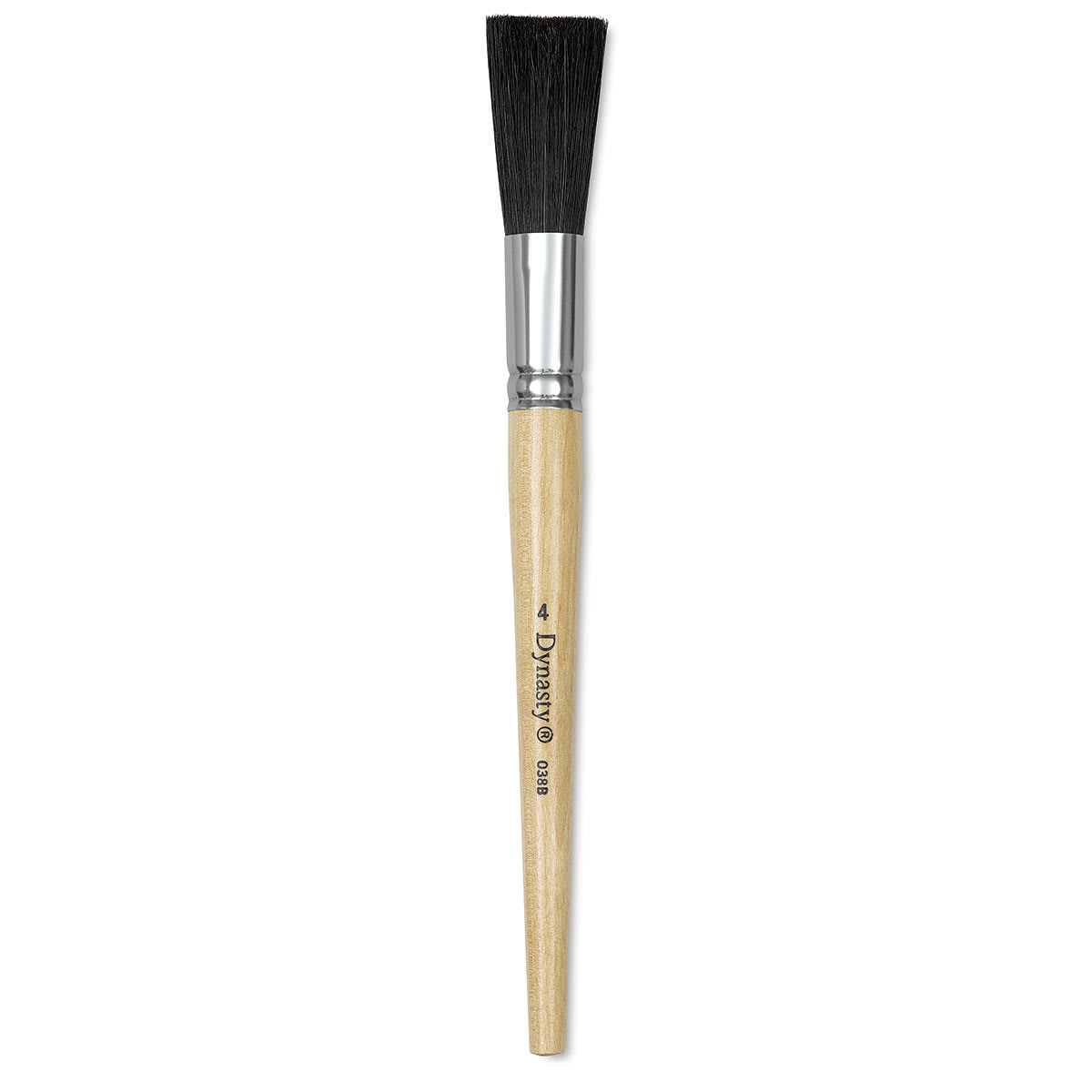 Dynasty Red-Letter Black Bristle Brush - Oval Sash, Long Handle, Size 4