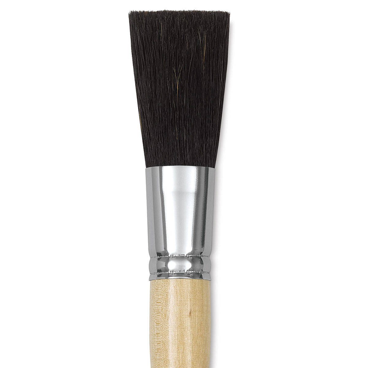 Dynasty Red-Letter Black Bristle Brush - Oval Sash, Long Handle, Size 6 close up