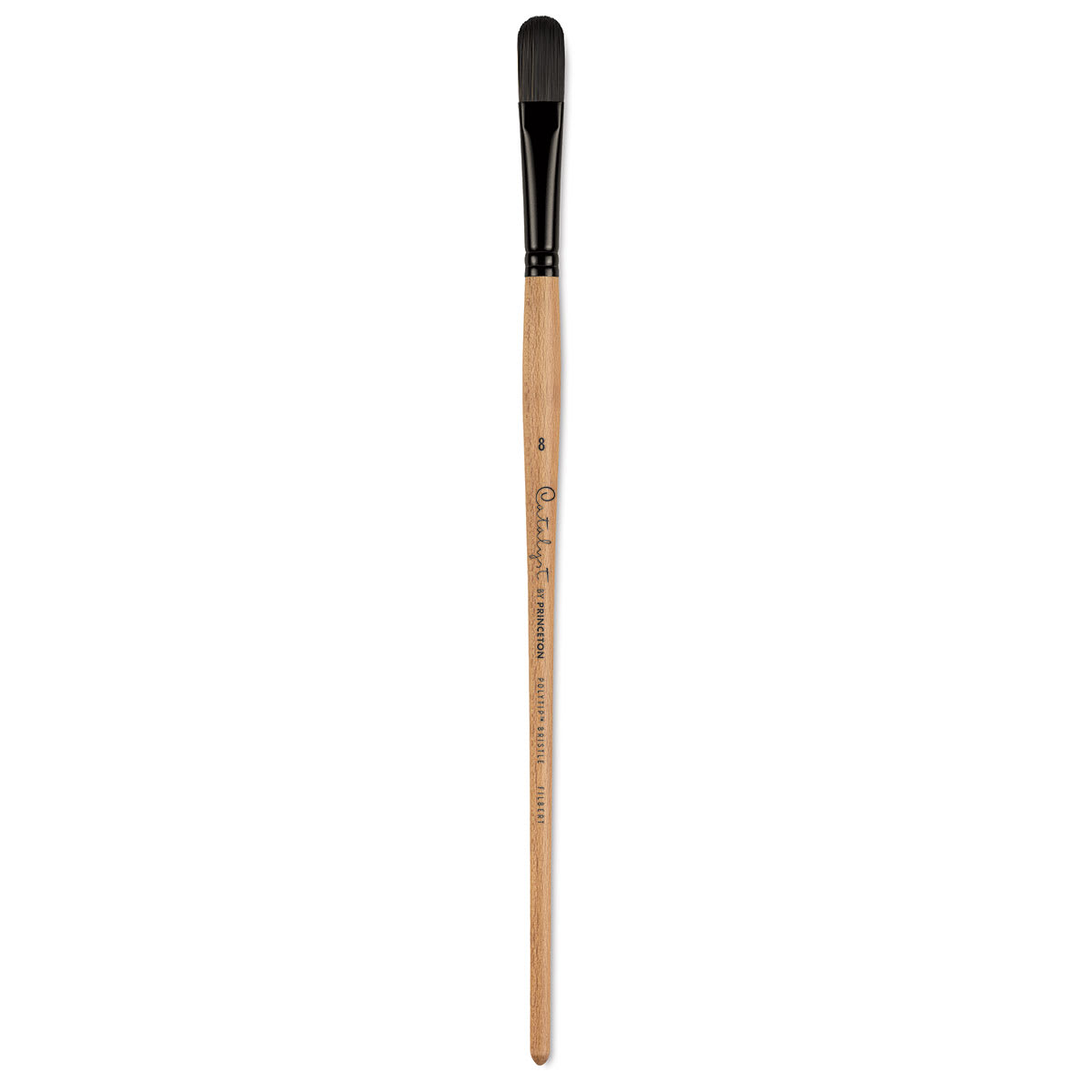 Princeton Catalyst Polytip Bristle Brush - Filbert, Long Handle, Size 8