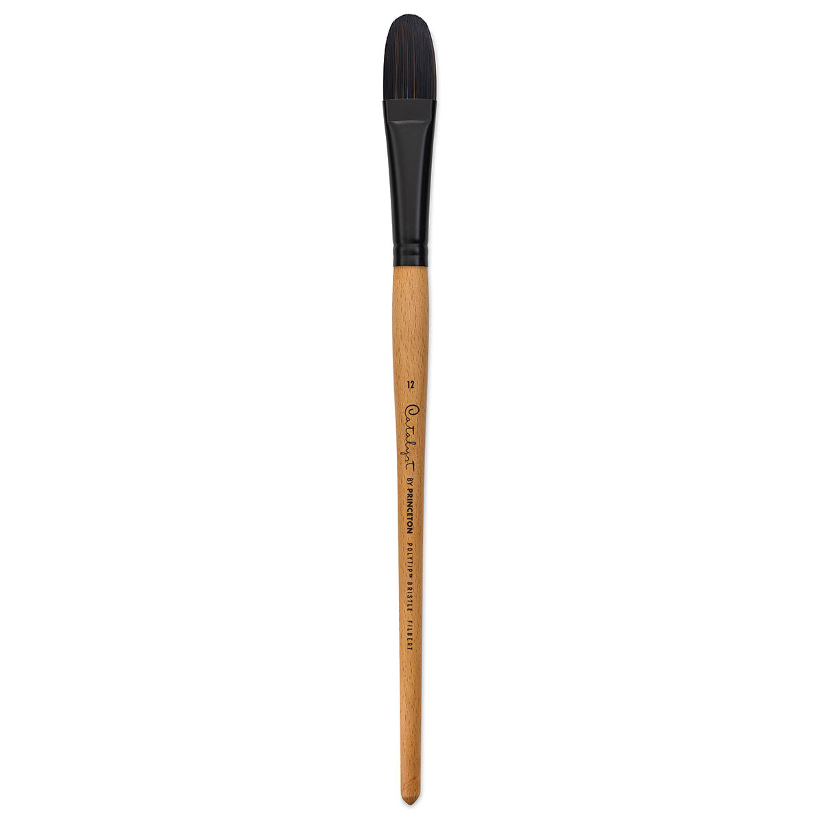 Princeton Catalyst Polytip Bristle Brush - Filbert, Long Handle, Size 12