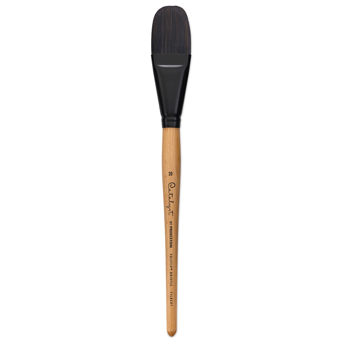 Princeton Catalyst Polytip Bristle Brush - Filbert, Long Handle, Size 20