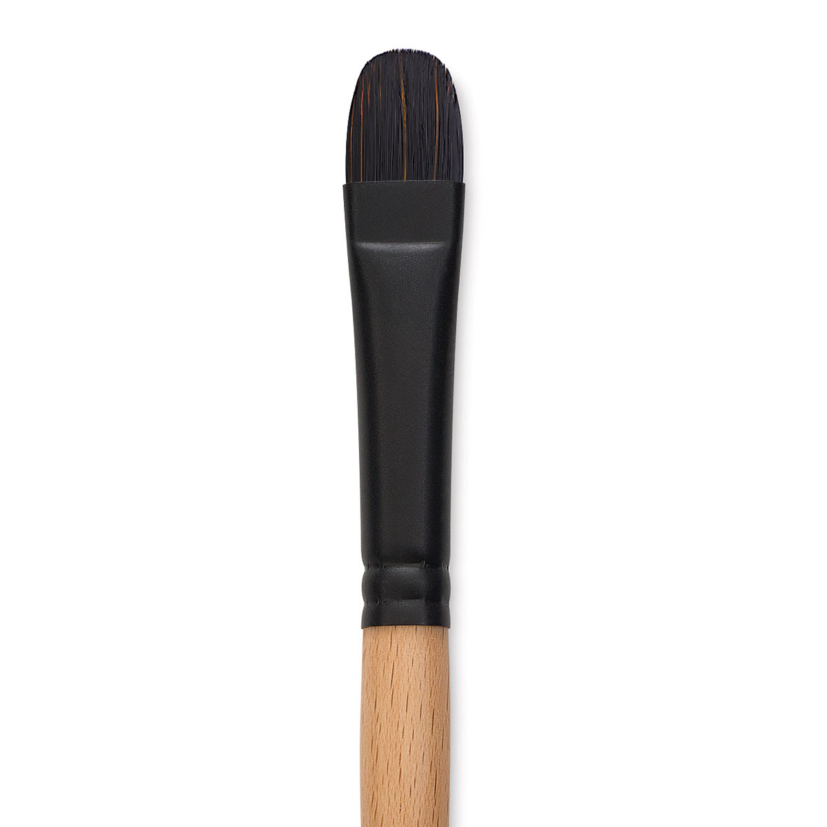 Princeton Catalyst Polytip Bristle Brush - Short Filbert, Long Handle, Size 8 close up