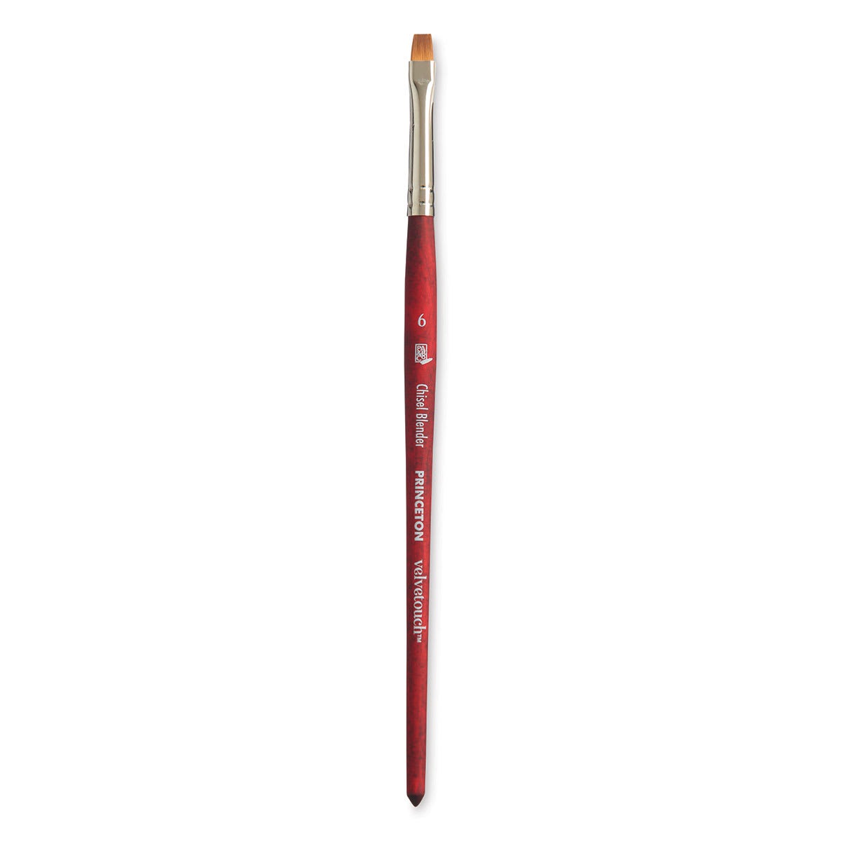 Princeton Velvetouch Series 3950 Synthetic Brush - Chisel Blender, Size 6