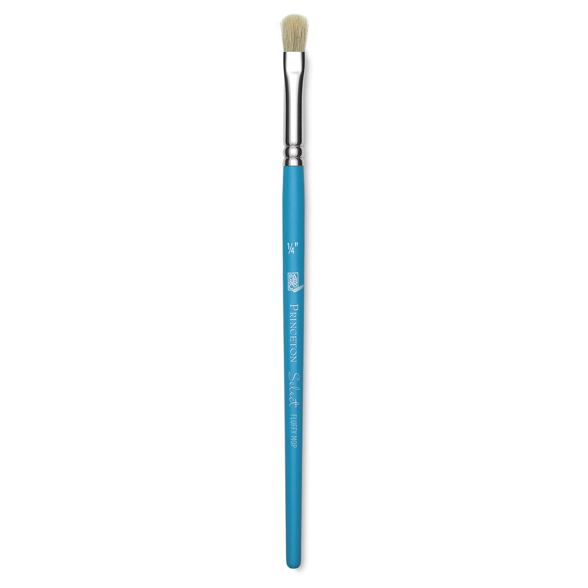 Princeton Select Natural Bristle Brush - Fluffy Mop, Short Handle, Size 1/4