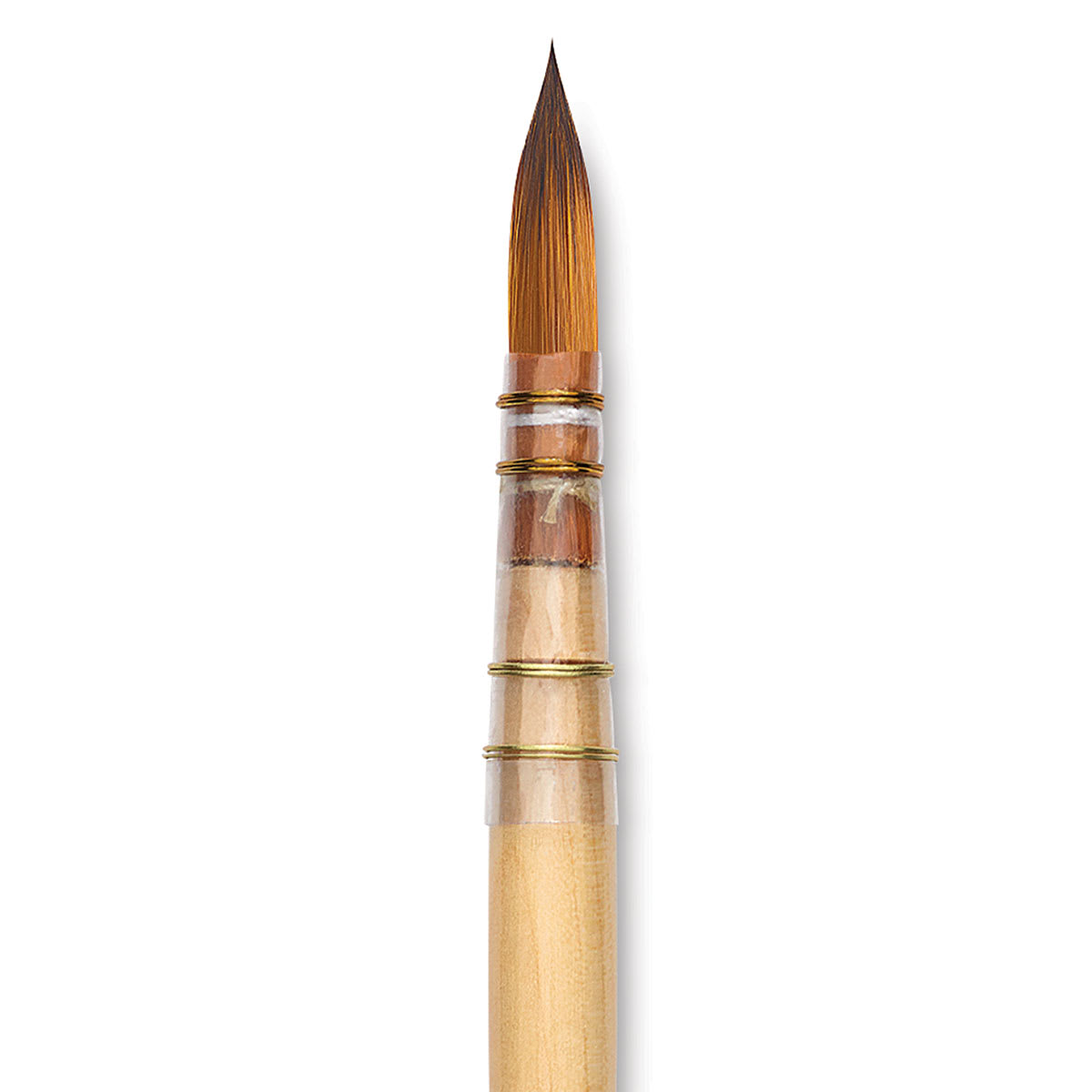 Dynasty Black Gold Short Handle Brush - Quill, Size 0 close up