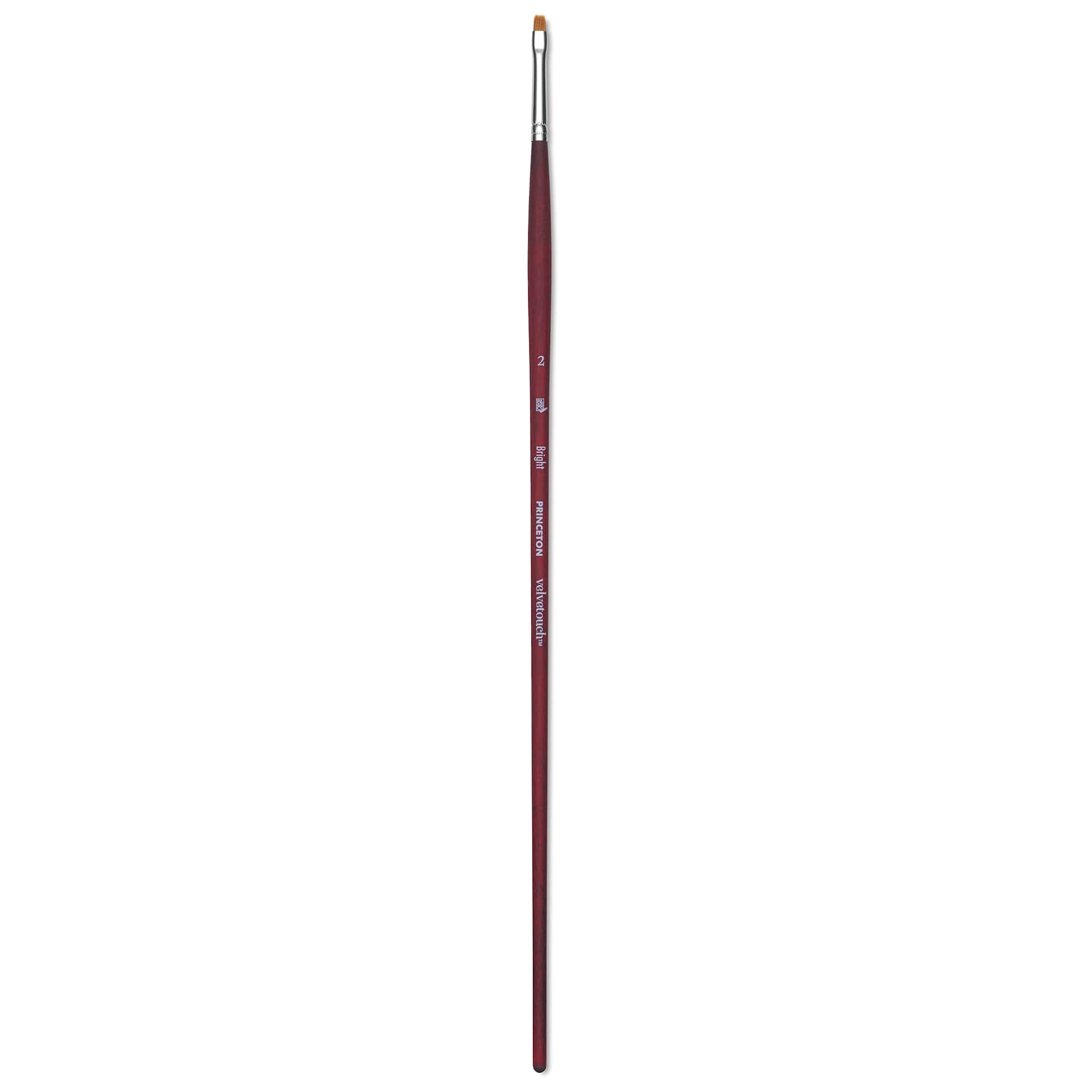 Princeton Velvetouch Series 3900 Synthetic Brush - Bright, Long Handle, Size 2