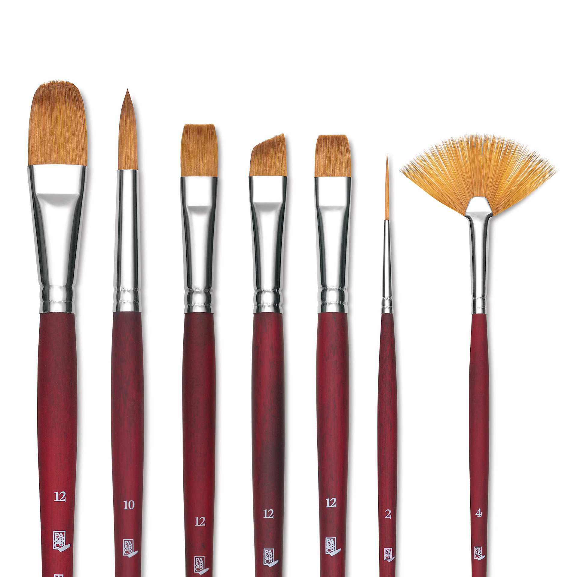 Princeton Velvetouch Series 3900 Synthetic Brushes - Long Handle (close-up) Princeton Velvetouch Series 3900 Synthetic Brushes - Long Handle (close-up)