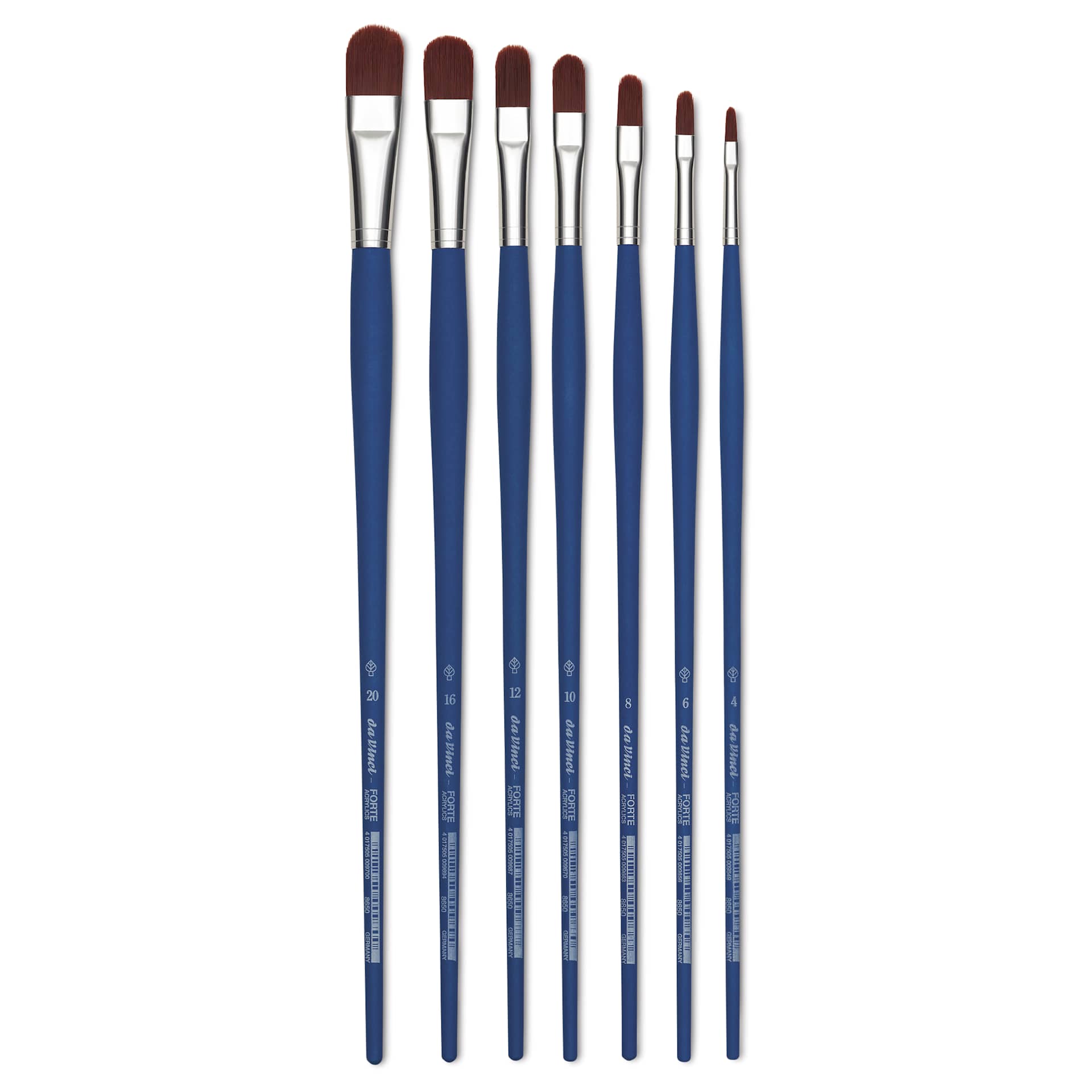 Da Vinci Forte Acrylics Synthetic Filbert Brushes