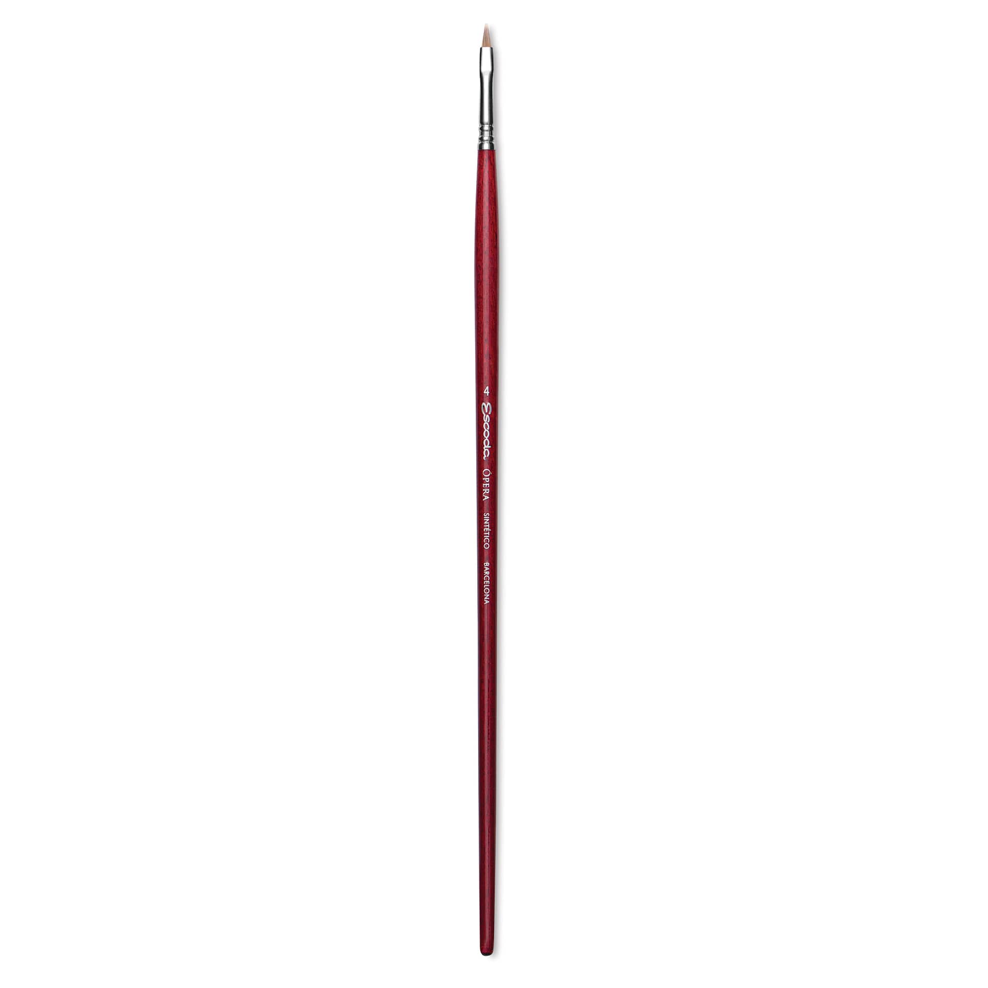 Escoda Opera Takatsu Synthetic Brush - Bright, Long Handle, Size 4