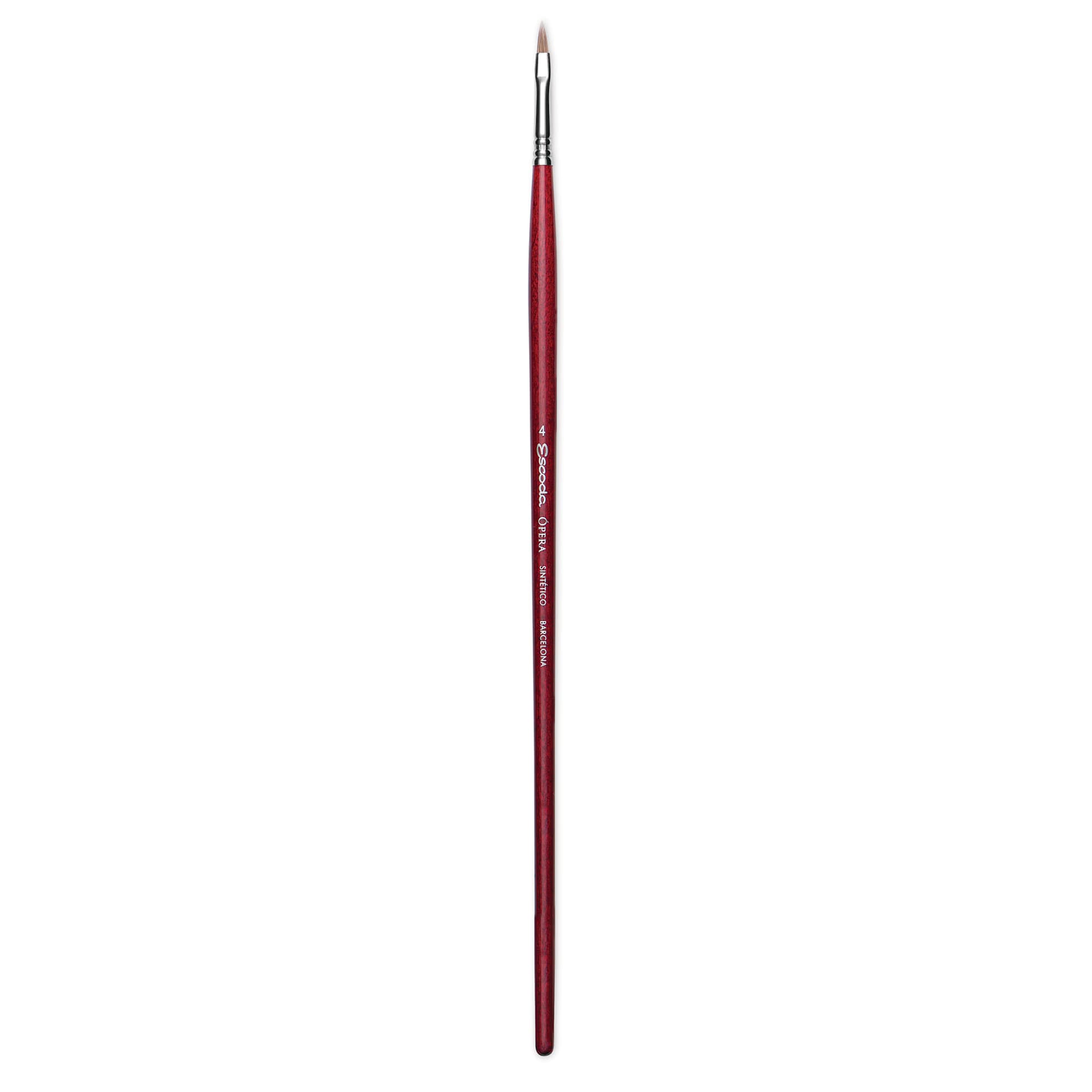 Escoda Opera Takatsu Synthetic Brush - Filbert, Long Handle, Size 4