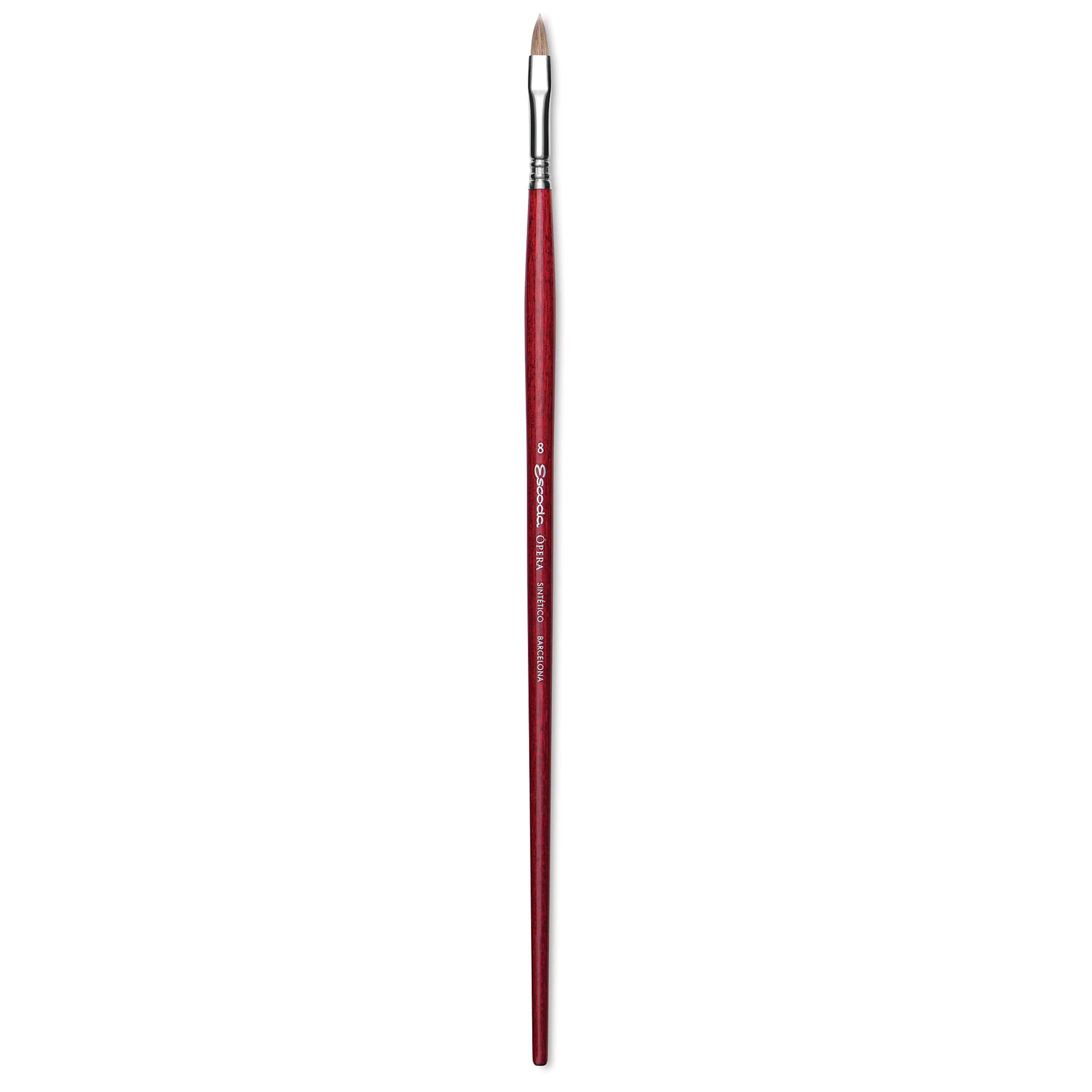 Escoda Opera Takatsu Synthetic Brush - Filbert, Long Handle, Size 8