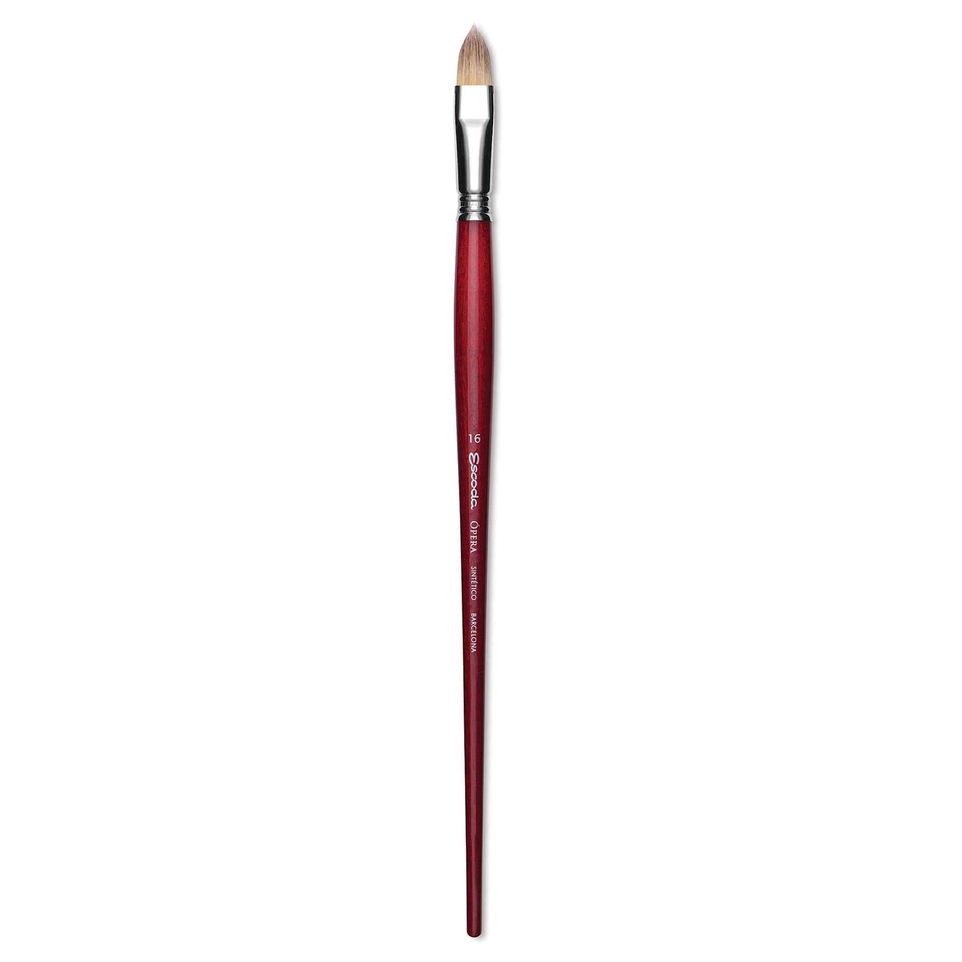 Escoda Opera Takatsu Synthetic Brush - Filbert, Long Handle, Size 16