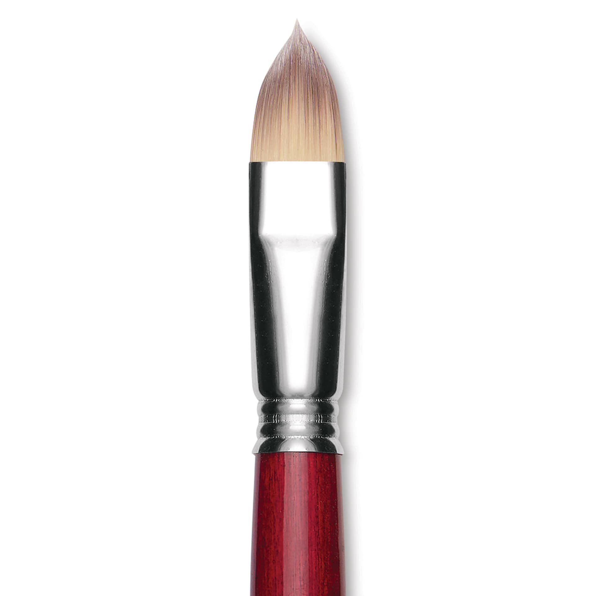 Escoda Opera Takatsu Synthetic Brush - Filbert, Long Handle, Size 18 (Close-up of brush)